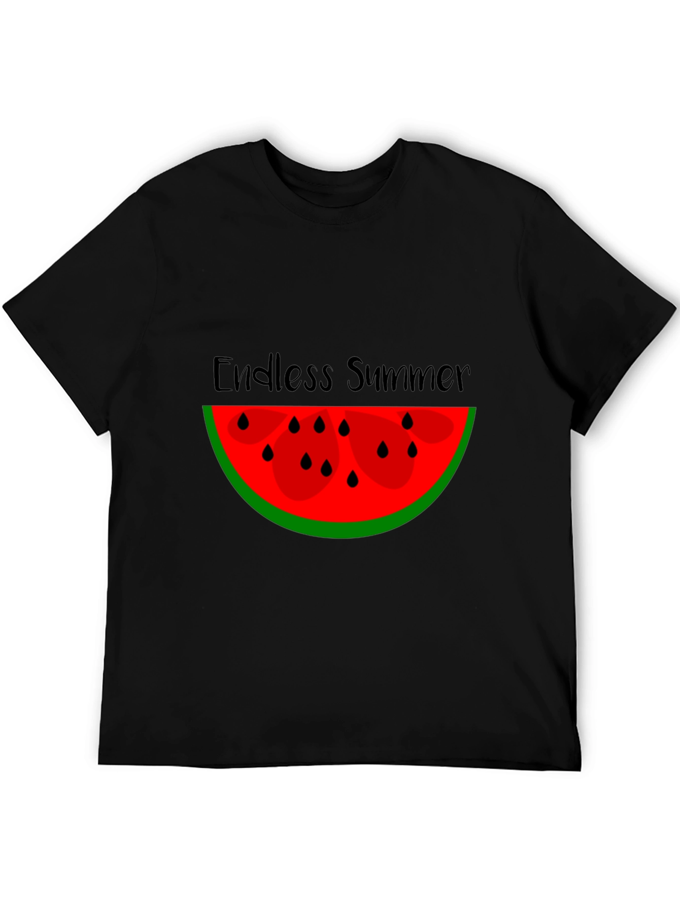 Endless Summer Watermelon Graphic Tee - Black