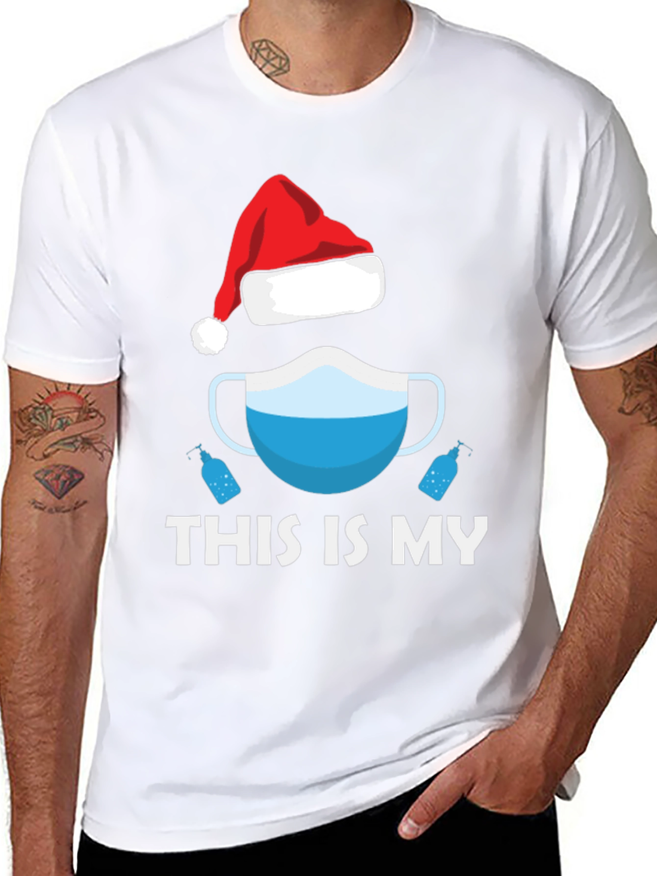 Funny 2020 Christmas Mask Holiday T-Shirt