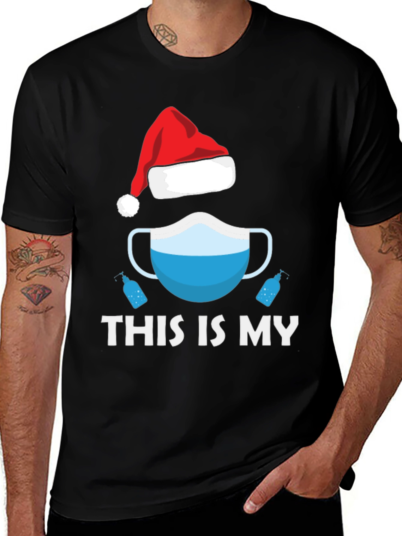 Funny 2020 Christmas Mask Holiday T-Shirt