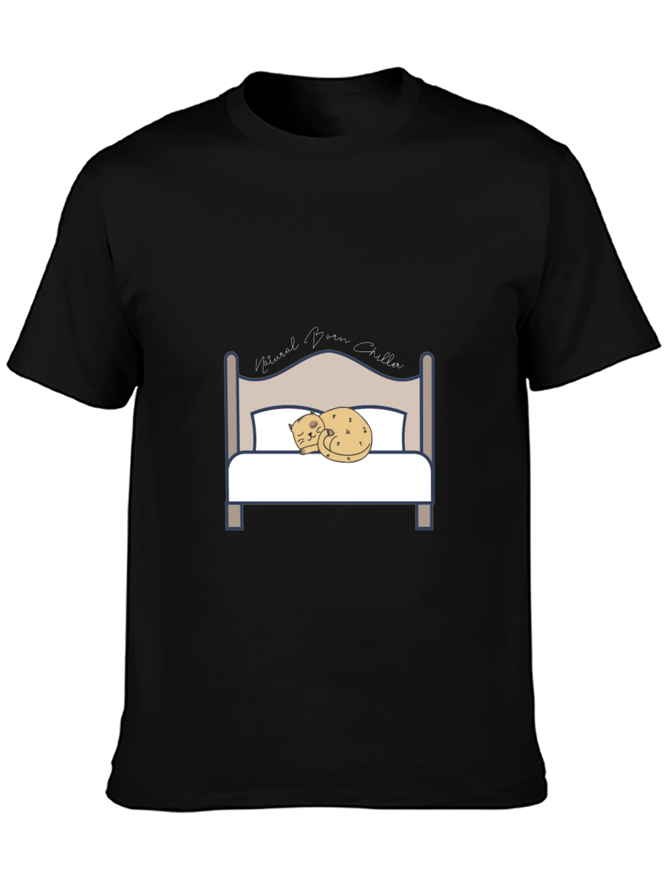 Natural Born Chiller Cat Bed T-Shirt