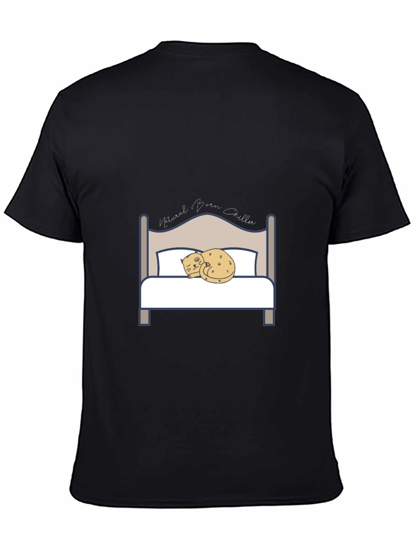 Natural Born Chiller Cat Bed T-Shirt