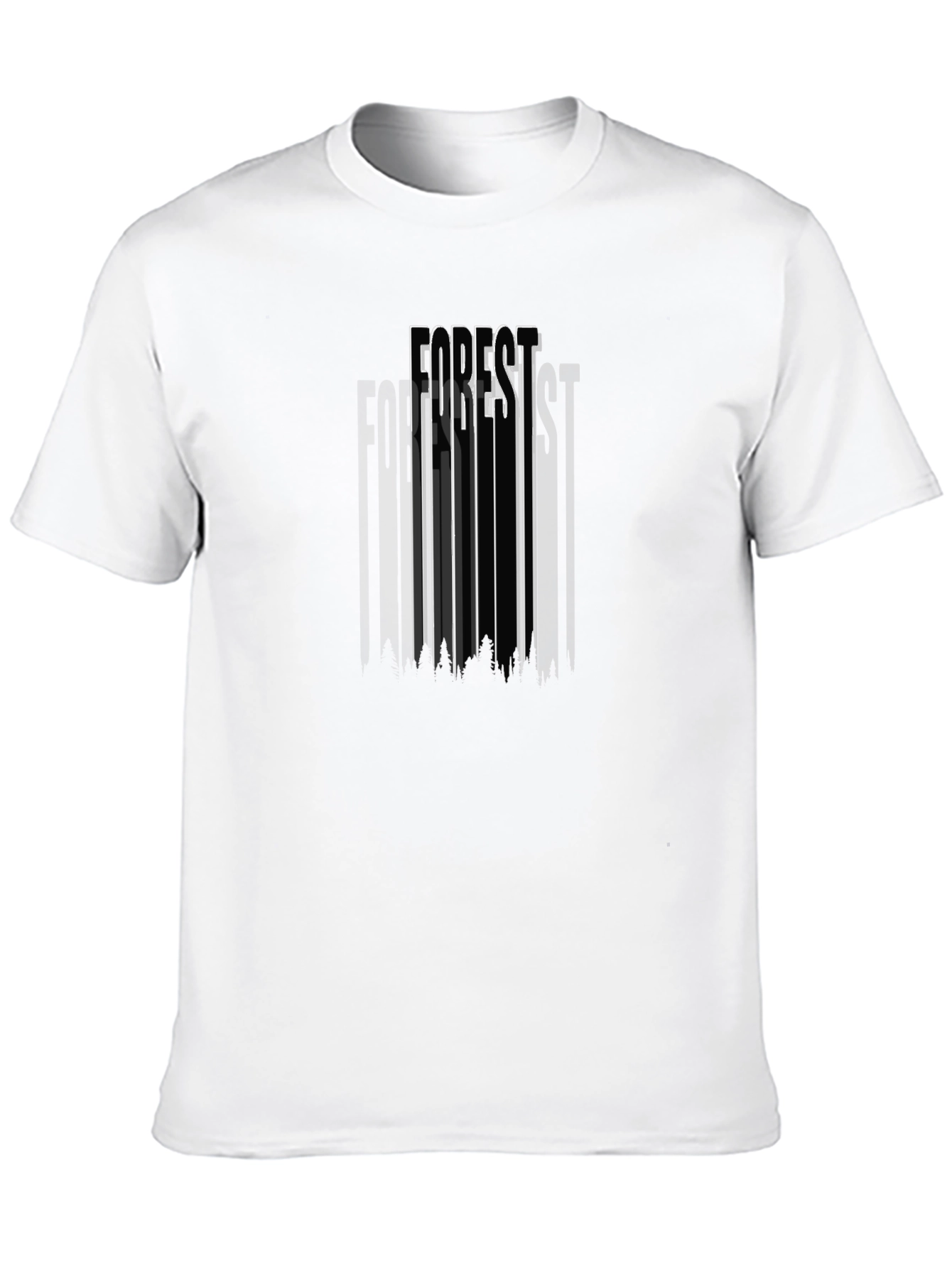 Mens Forest Graphic Print Black T-Shirt