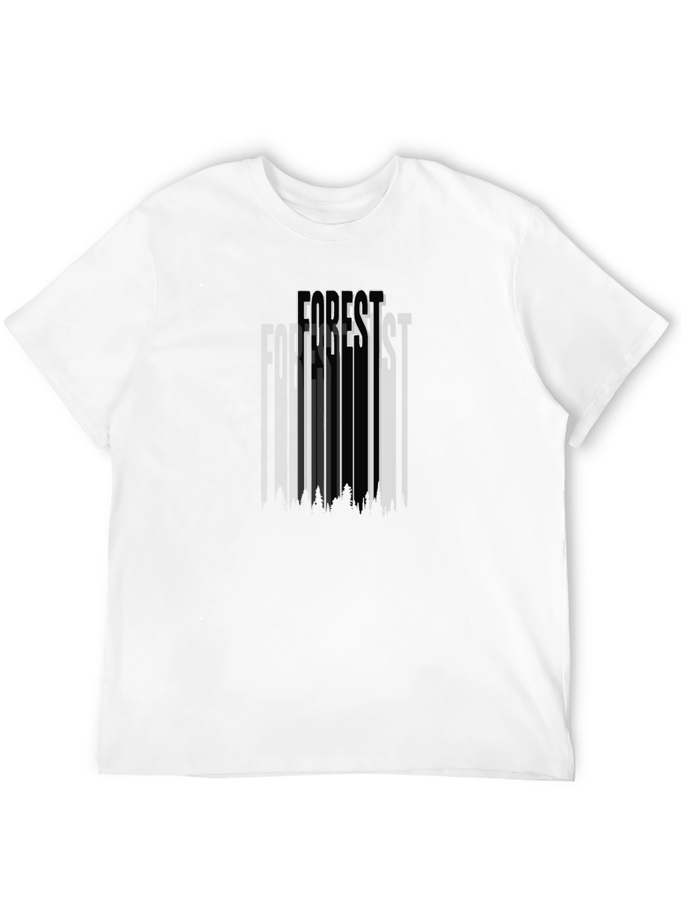 Mens Forest Graphic Print Black T-Shirt