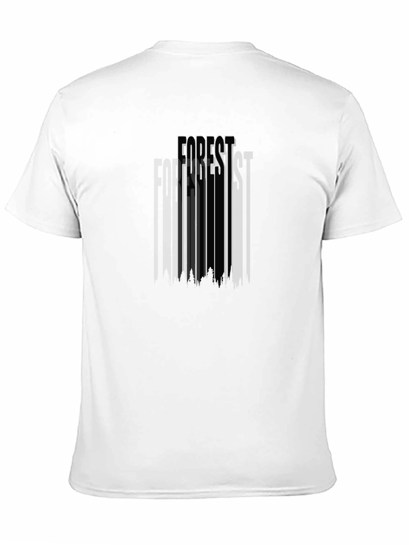 Mens Forest Graphic Print Black T-Shirt