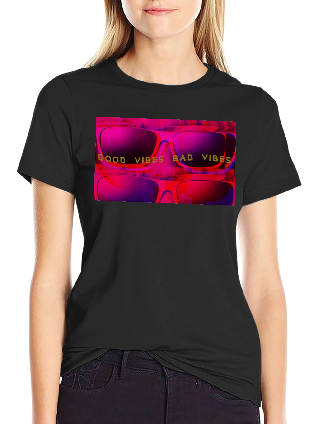 Good Vibes Bad Vibes Graphic T-Shirt