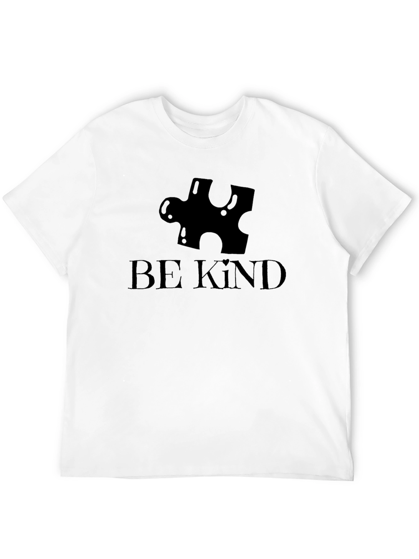 Be Kind Autism Awareness Puzzle Piece Black T-Shirt