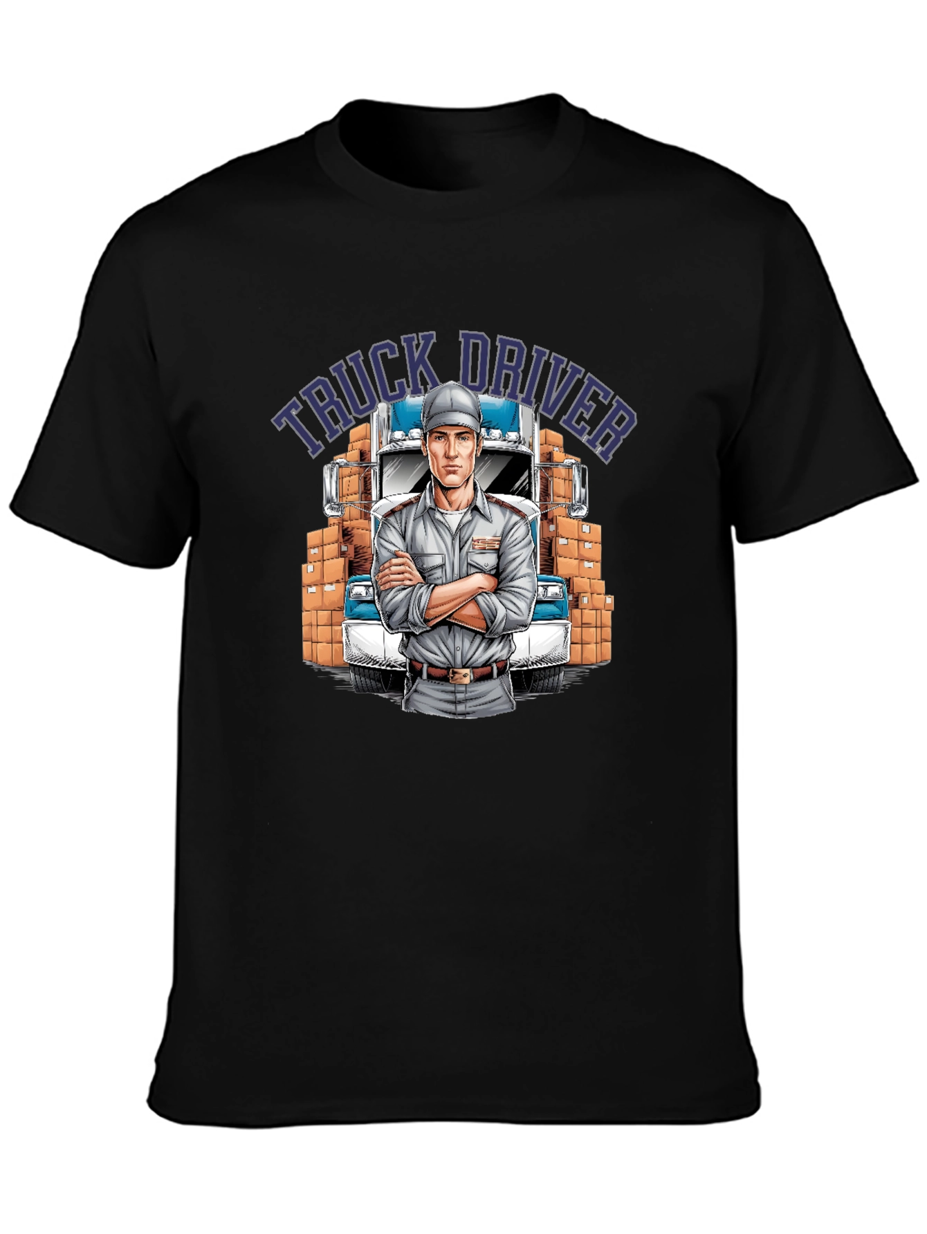 Truck Driver Graphic T-Shirt - Black