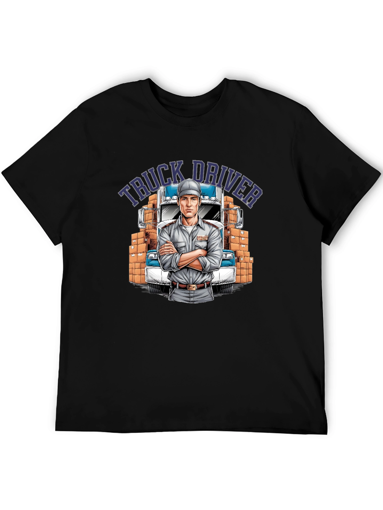 Truck Driver Graphic T-Shirt - Black