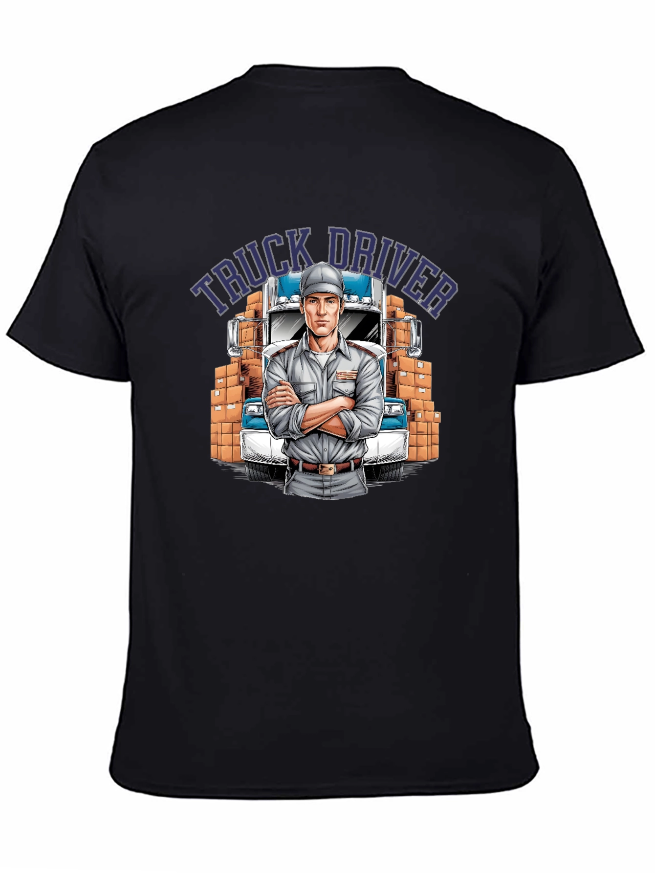 Truck Driver Graphic T-Shirt - Black