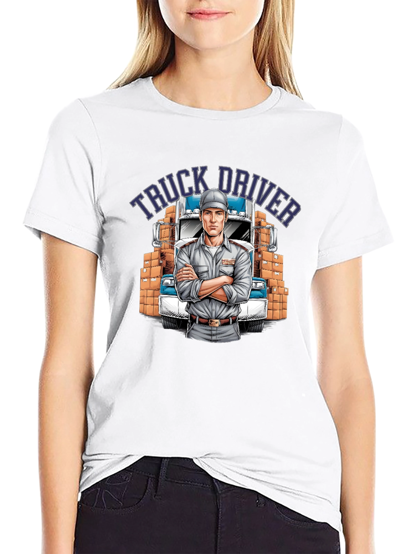 Truck Driver Graphic T-Shirt - Black