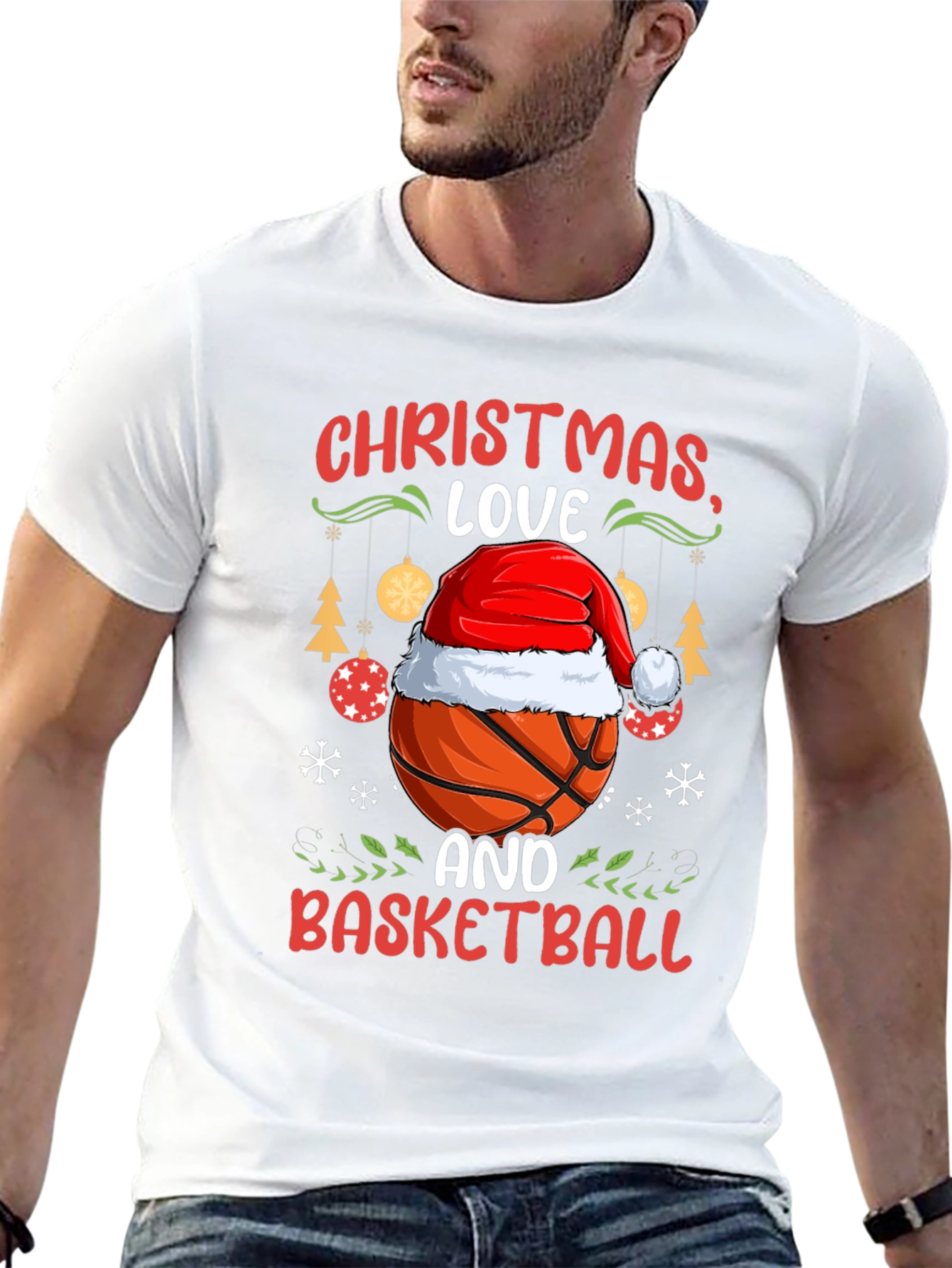 Christmas Love Basketball T-Shirt