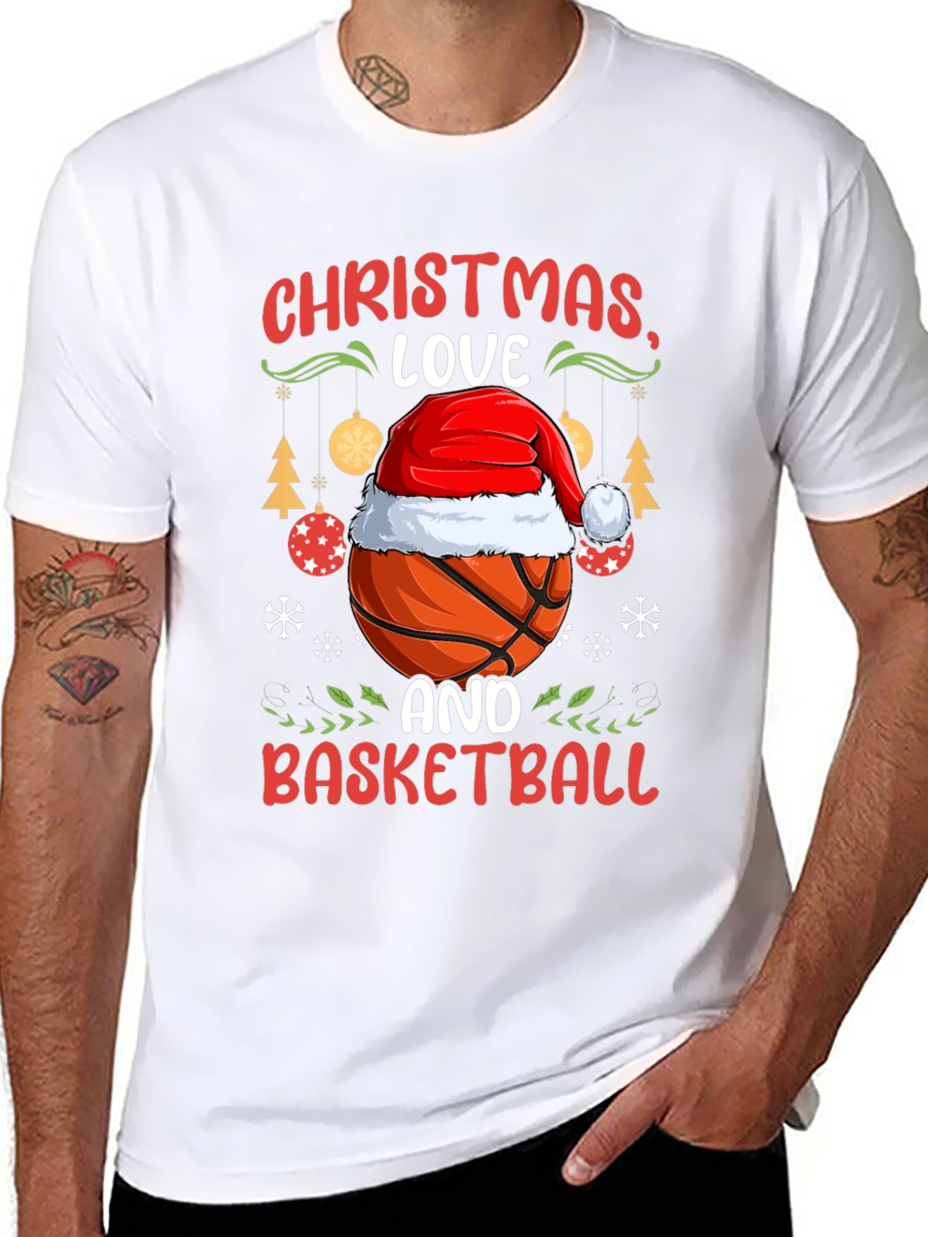 Christmas Love Basketball T-Shirt