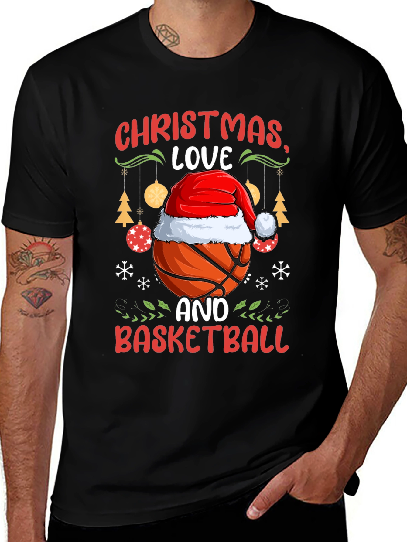Christmas Love Basketball T-Shirt