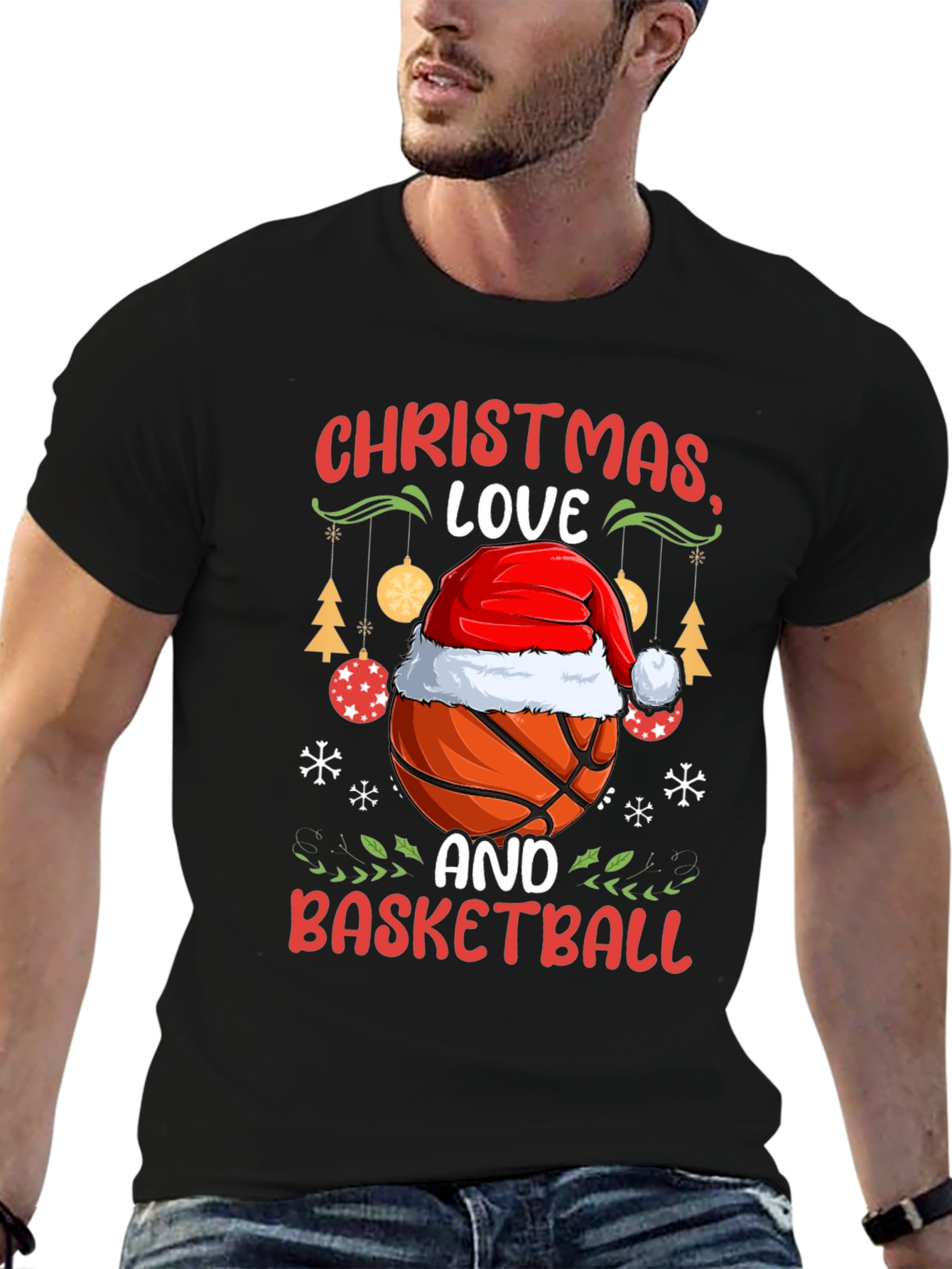 Christmas Love Basketball T-Shirt