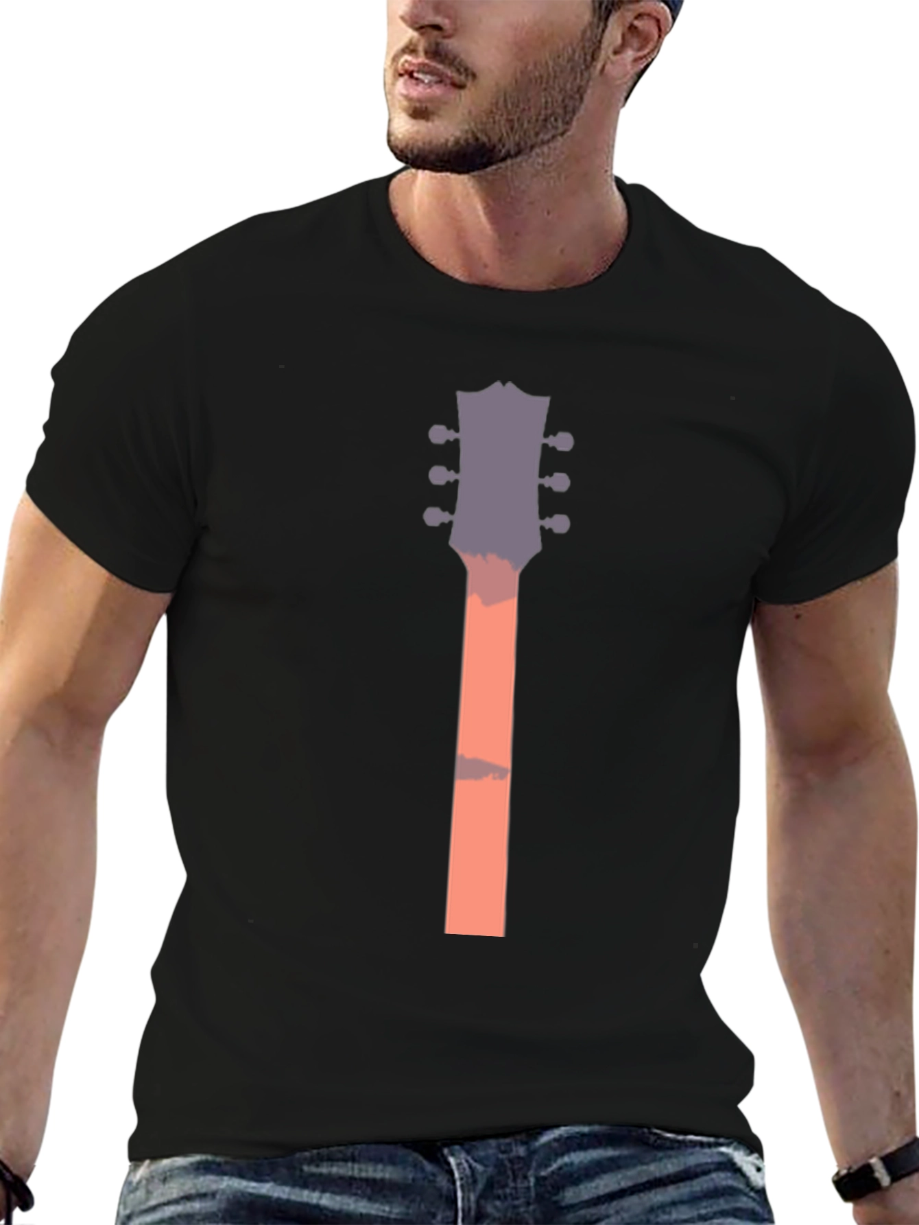 Guitar Neck Graphic T-Shirt - Unique Music Lover Tee