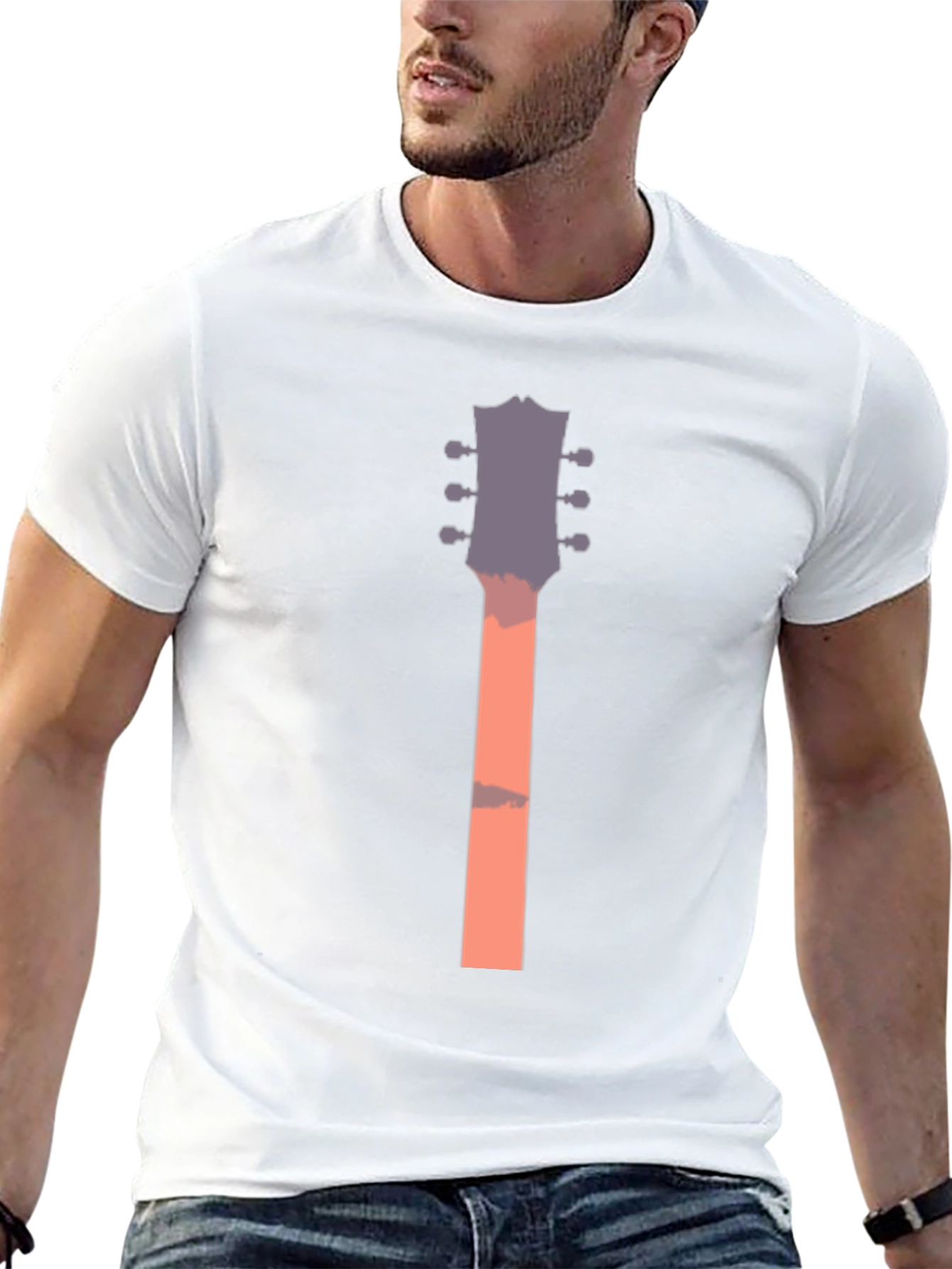 Guitar Neck Graphic T-Shirt - Unique Music Lover Tee