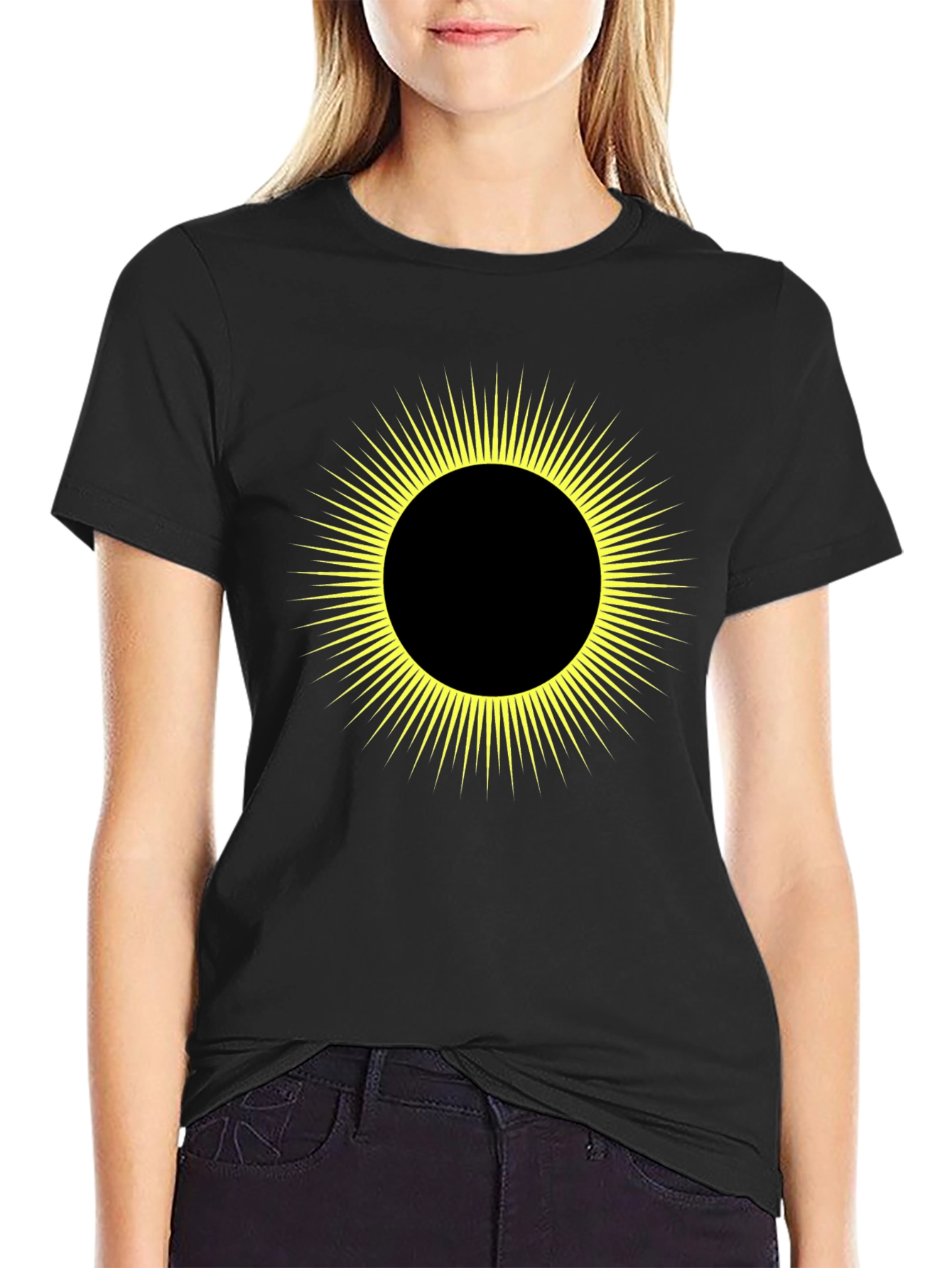 Solar Eclipse Graphic Tee - Mens Black T-Shirt