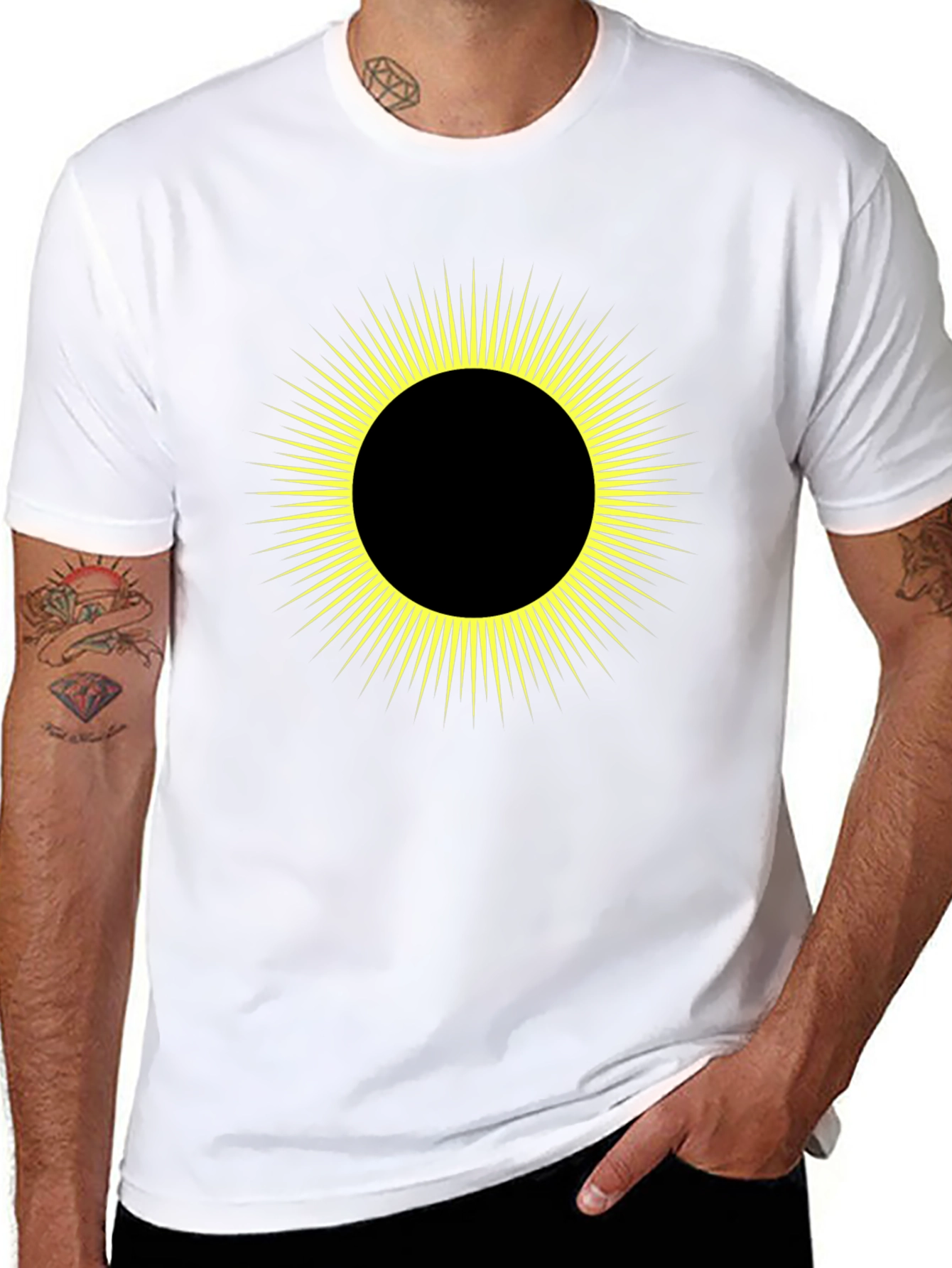 Solar Eclipse Graphic Tee - Mens Black T-Shirt