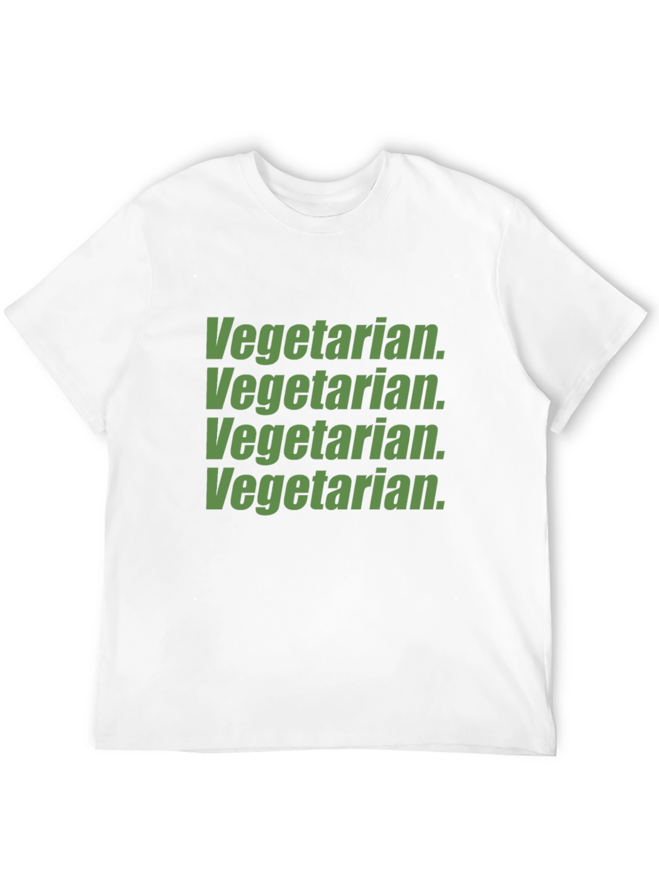 Vegetarian Text Graphic T-Shirt - Black