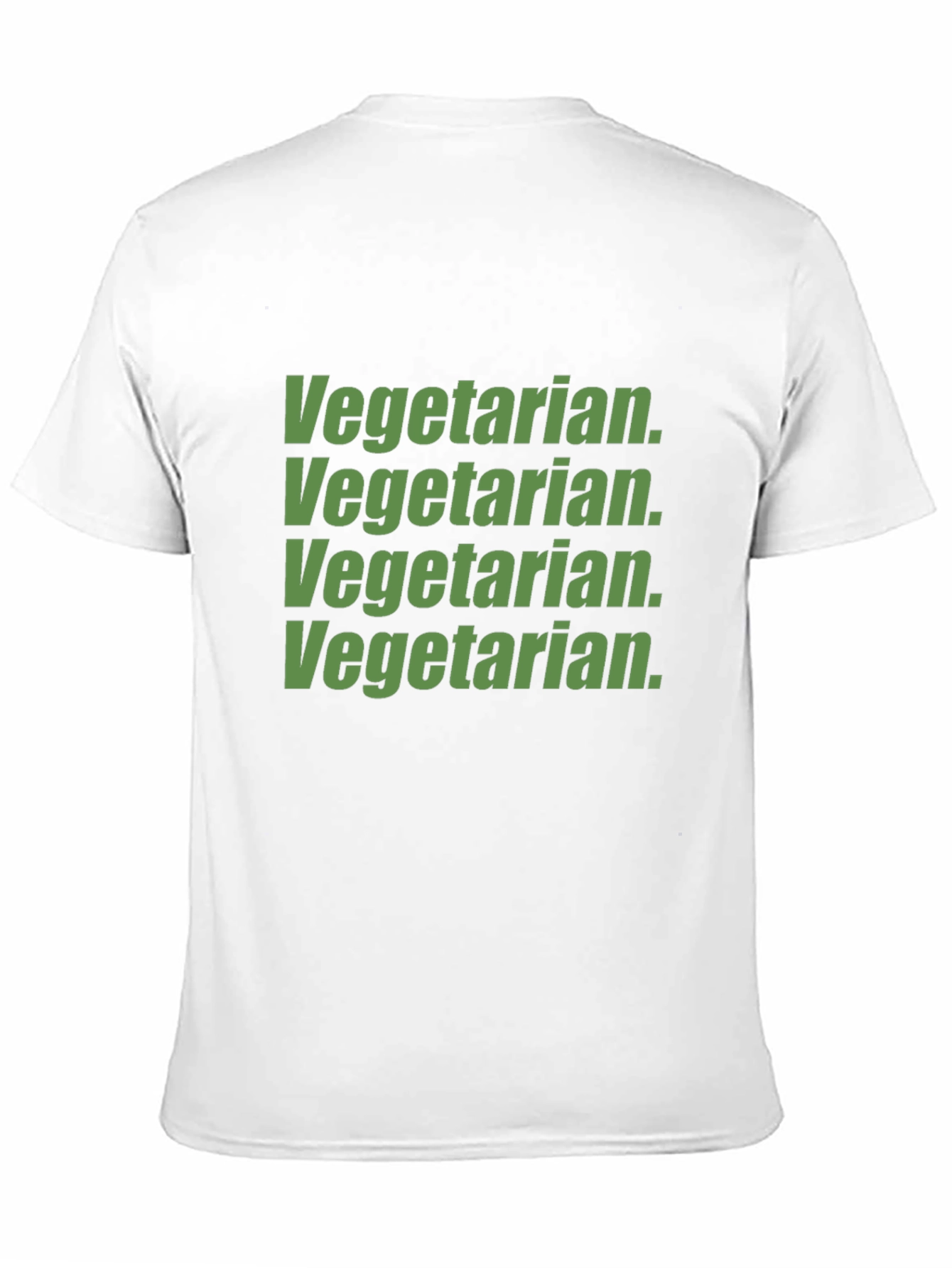 Vegetarian Text Graphic T-Shirt - Black