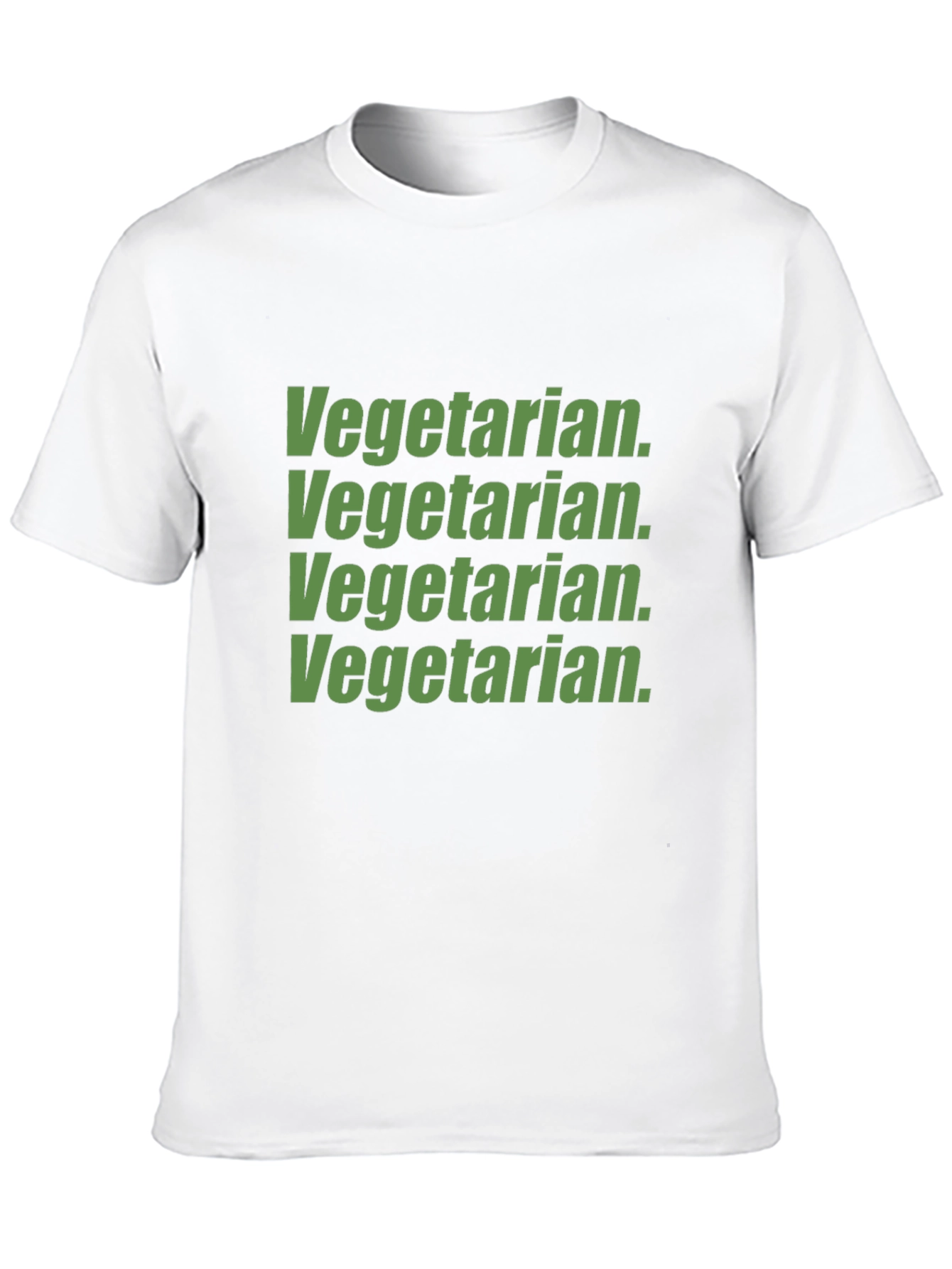 Vegetarian Text Graphic T-Shirt - Black