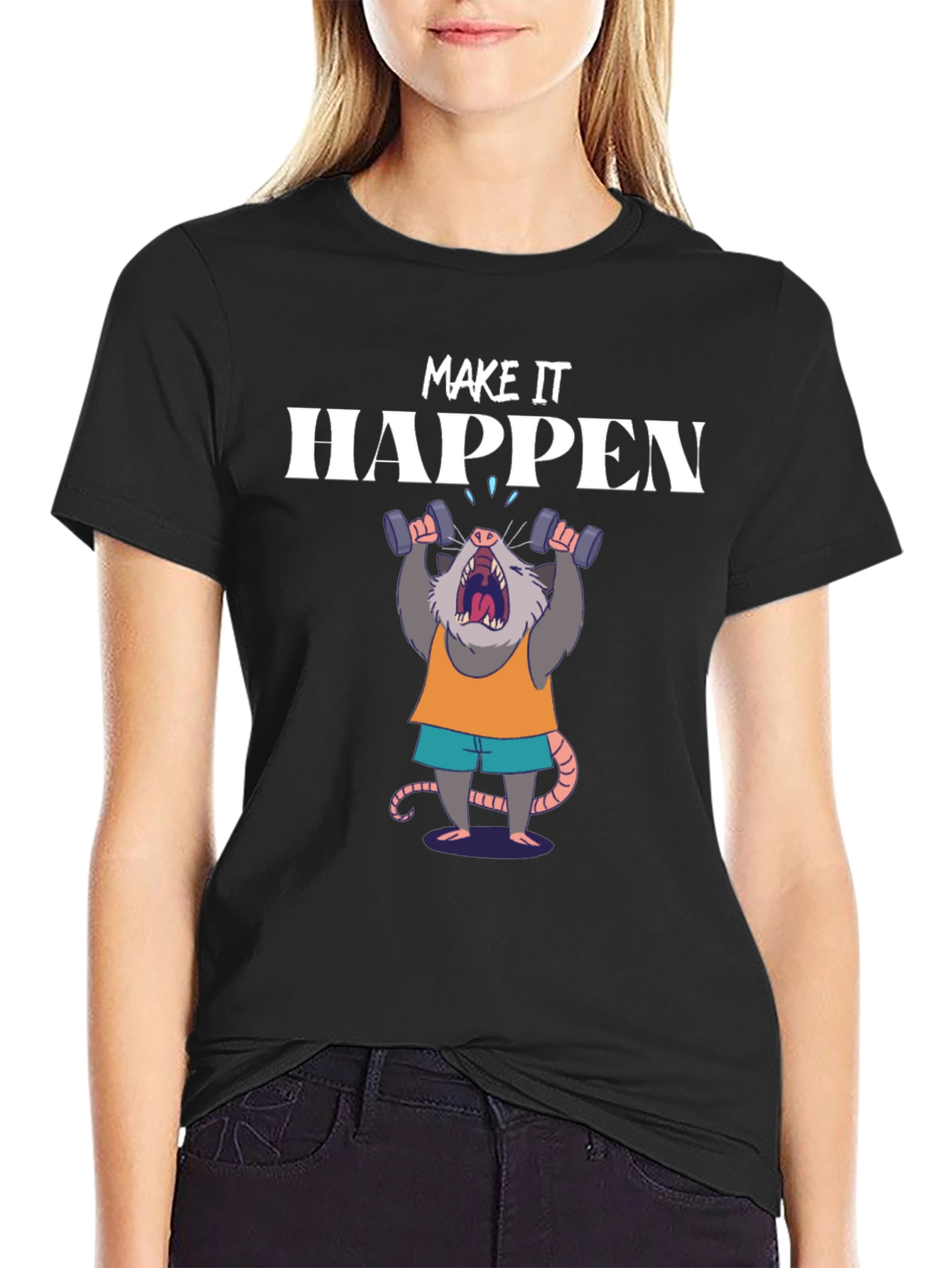 Make It Happen Opossum Gym T-Shirt