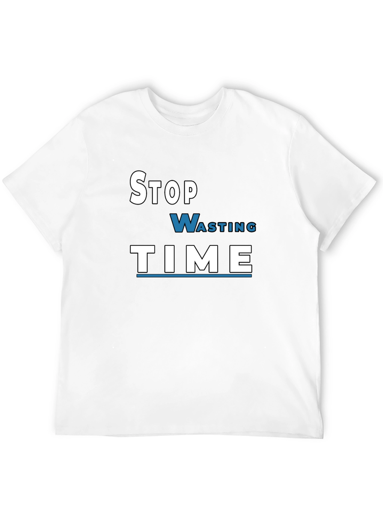 Stop Wasting Time Graphic Tee - Black Cotton T-Shirt