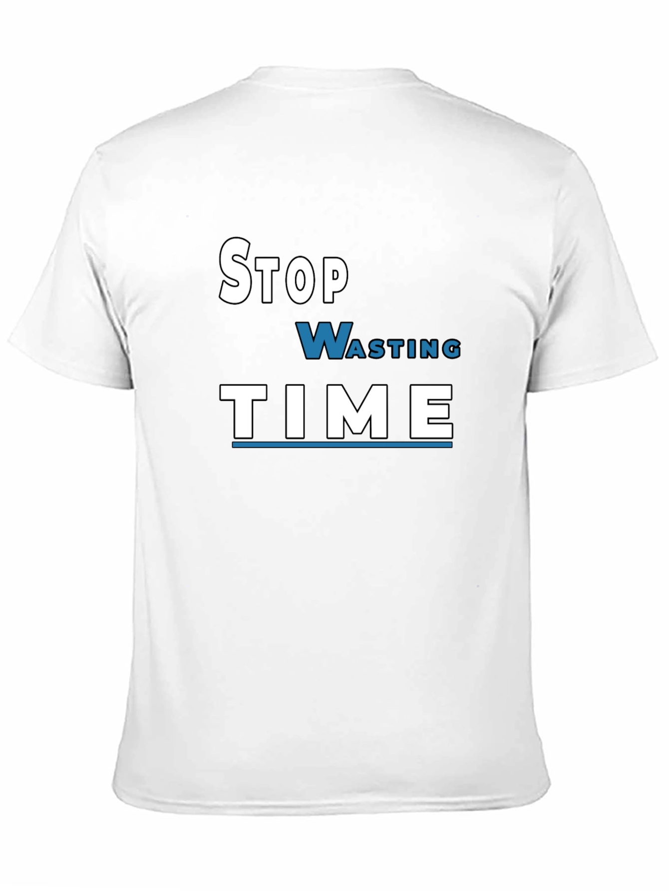 Stop Wasting Time Graphic Tee - Black Cotton T-Shirt