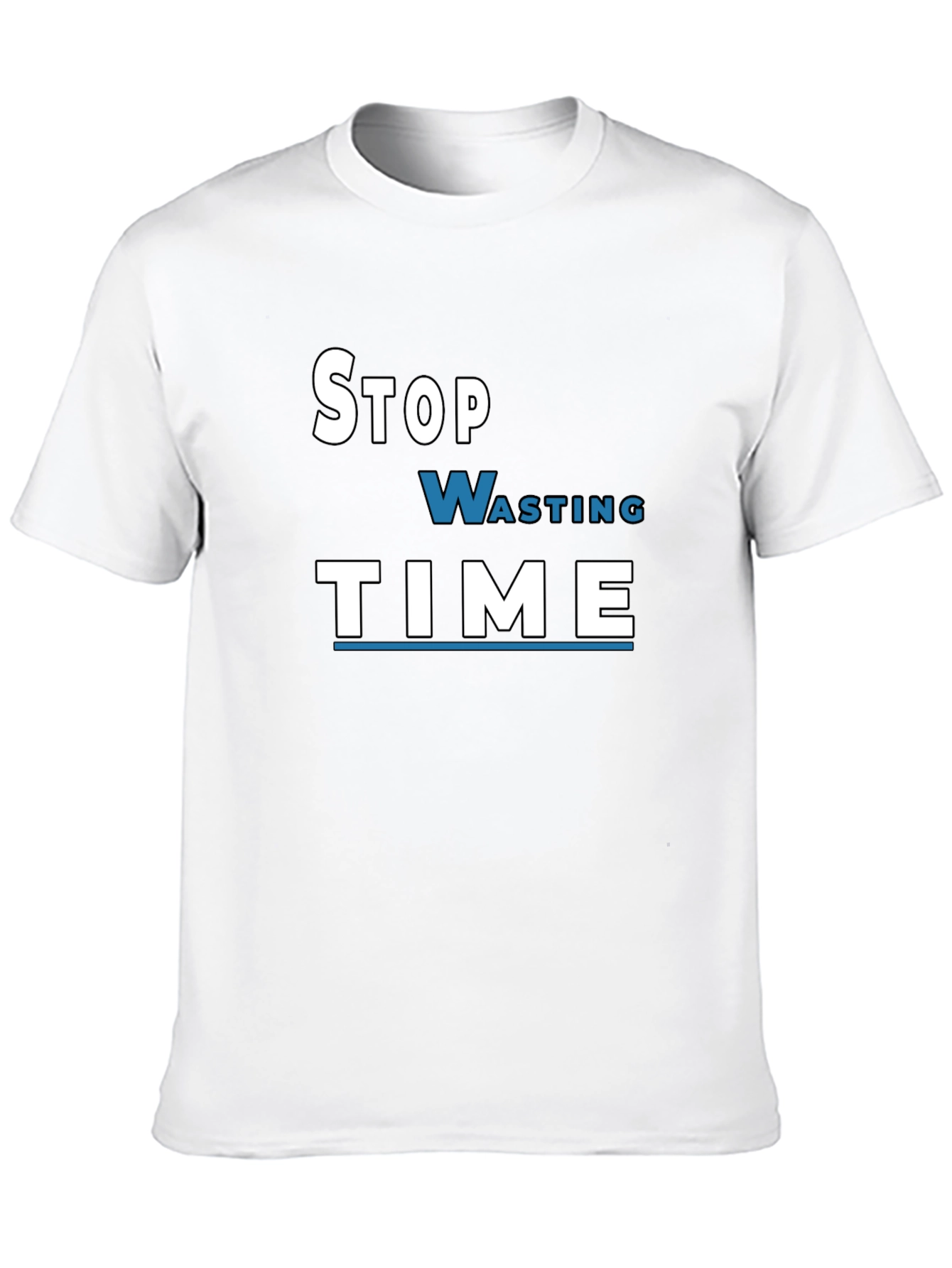 Stop Wasting Time Graphic Tee - Black Cotton T-Shirt