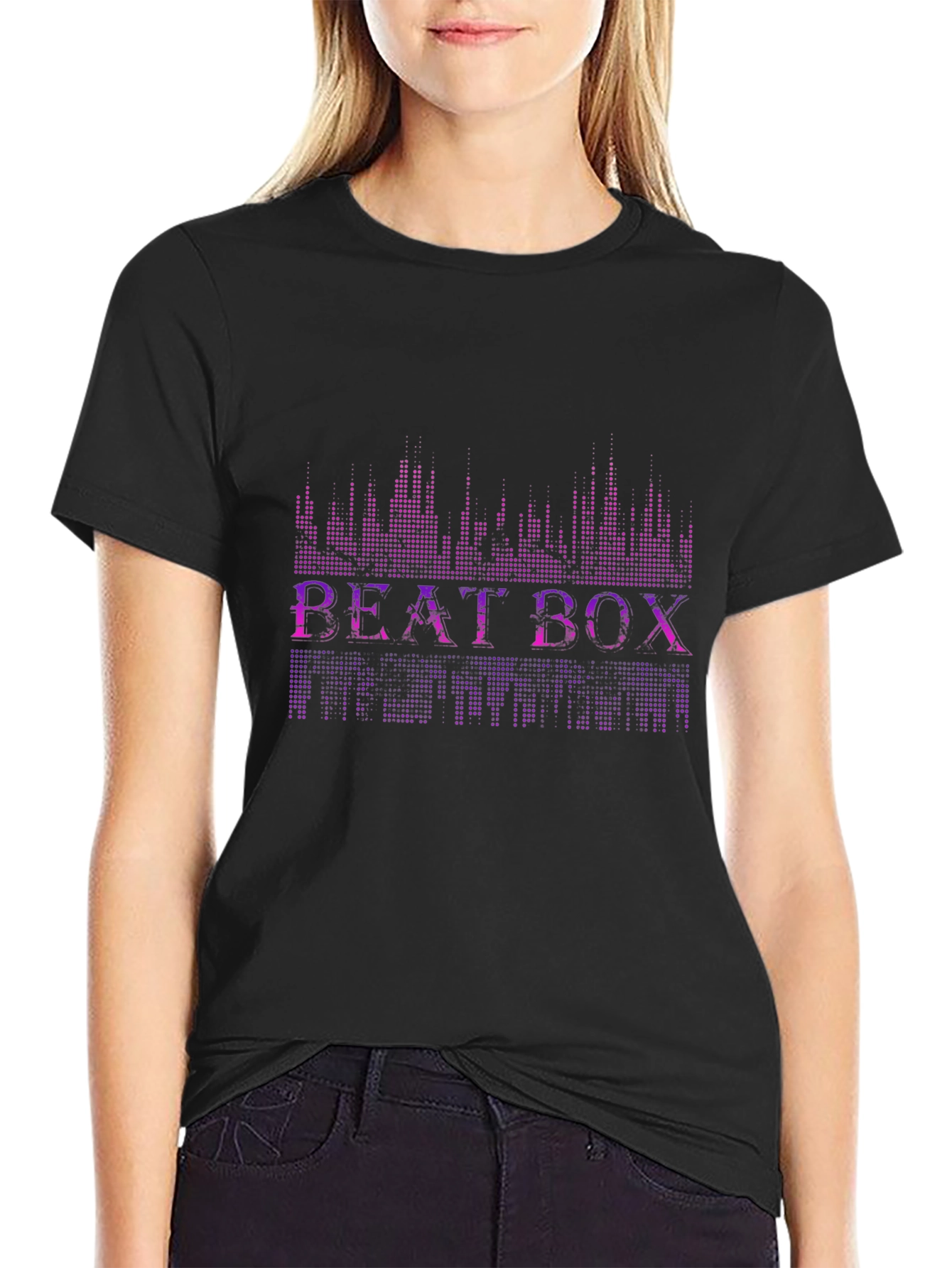 Beat Box Graphic Print Crew Neck T-Shirt