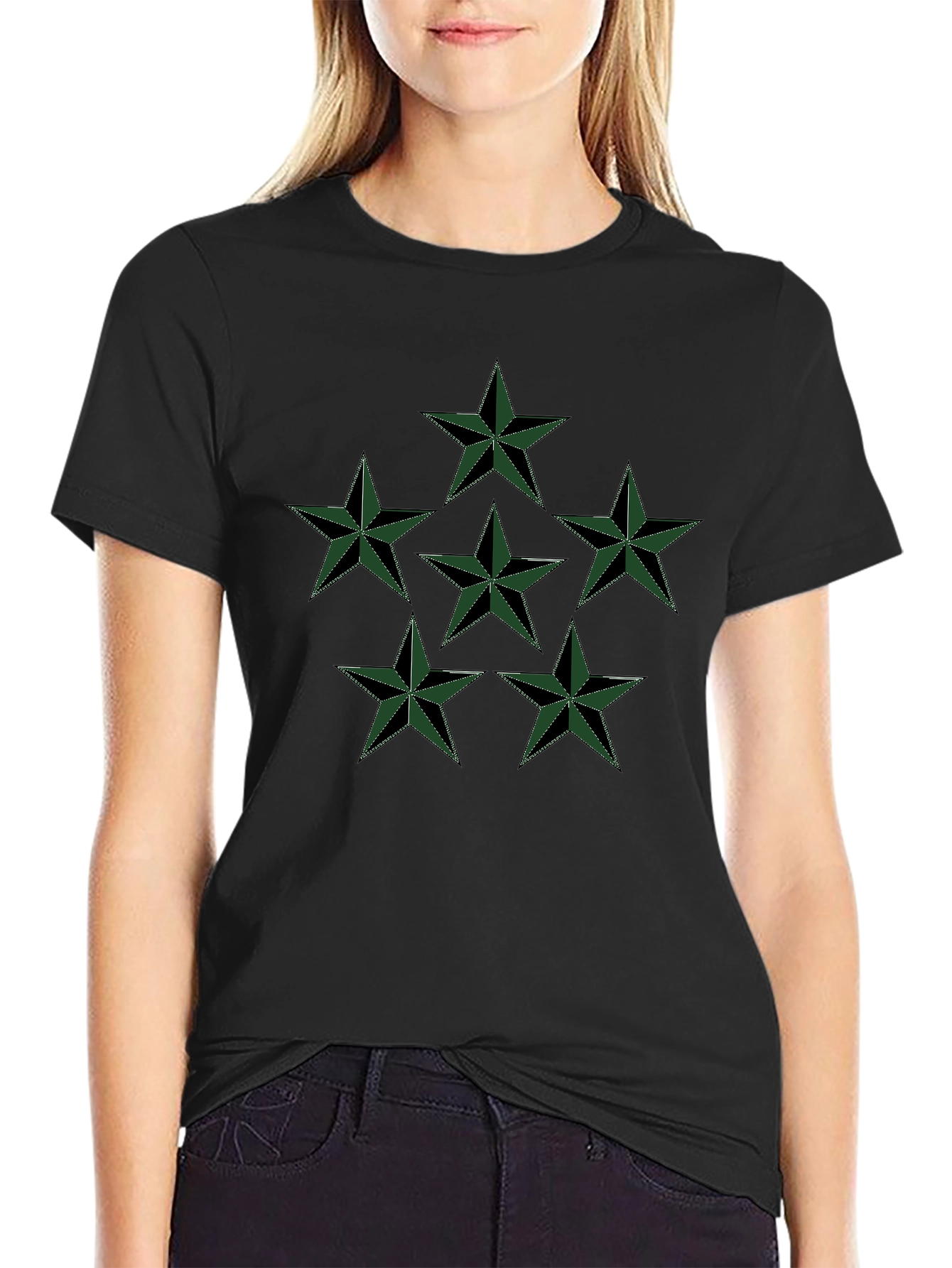 Star Graphic Tee - Mens Black Cotton T-Shirt