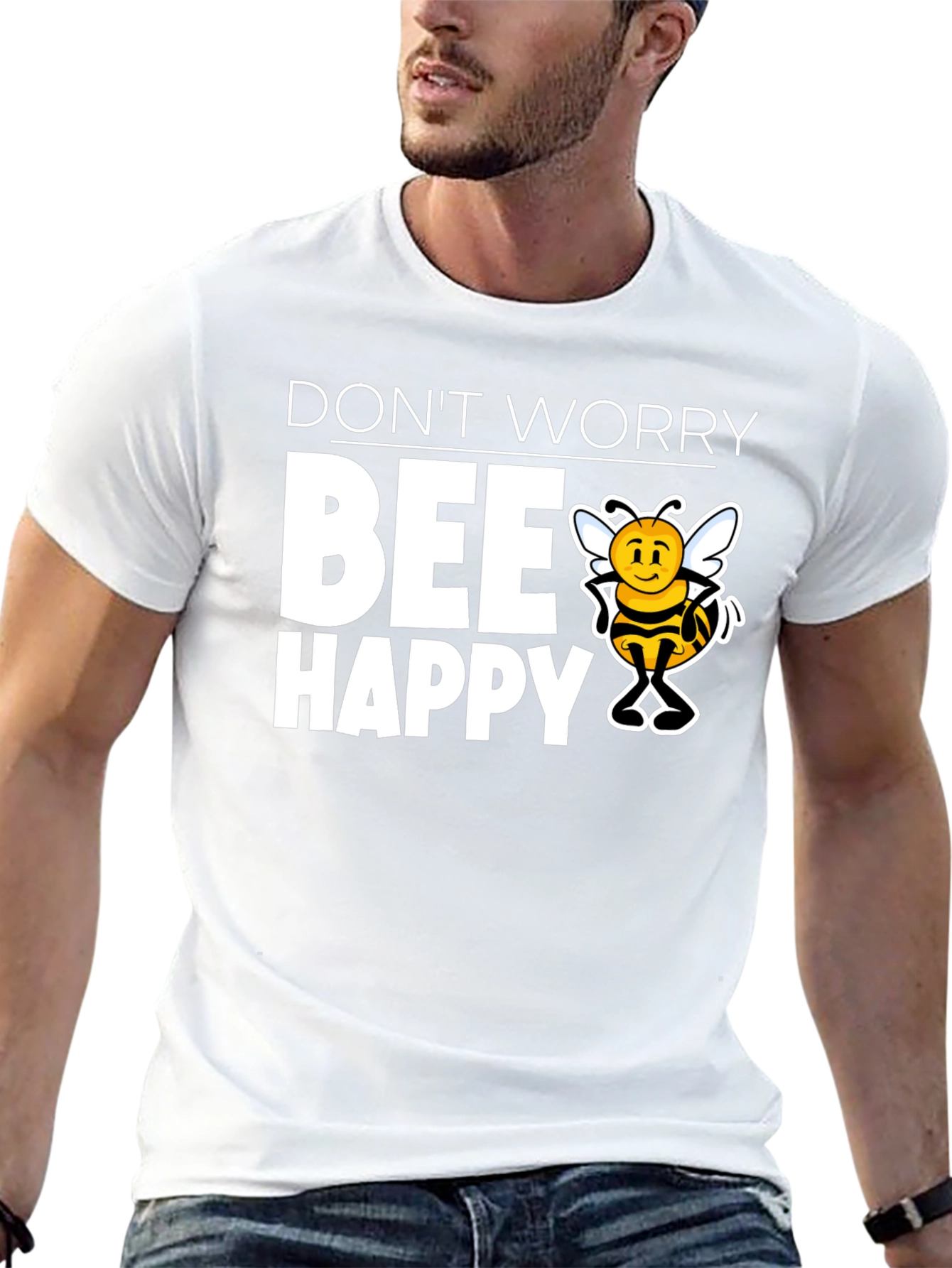Dont Worry BEE Happy Graphic T-Shirt