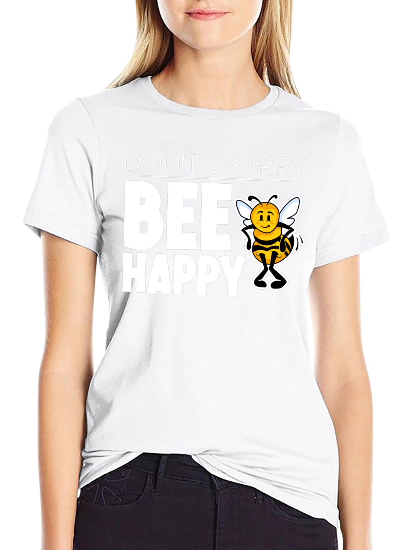 Dont Worry BEE Happy Graphic T-Shirt