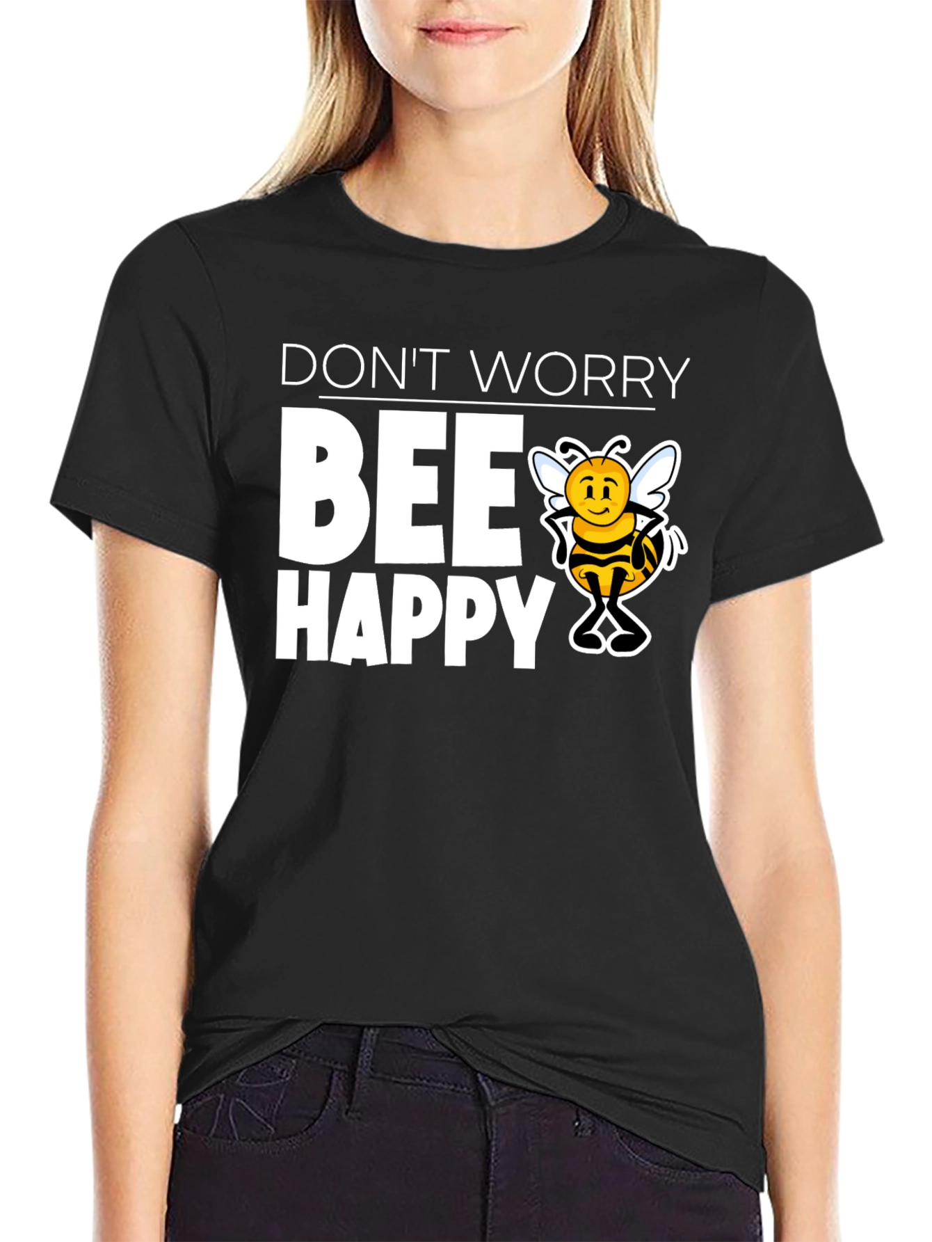 Dont Worry BEE Happy Graphic T-Shirt
