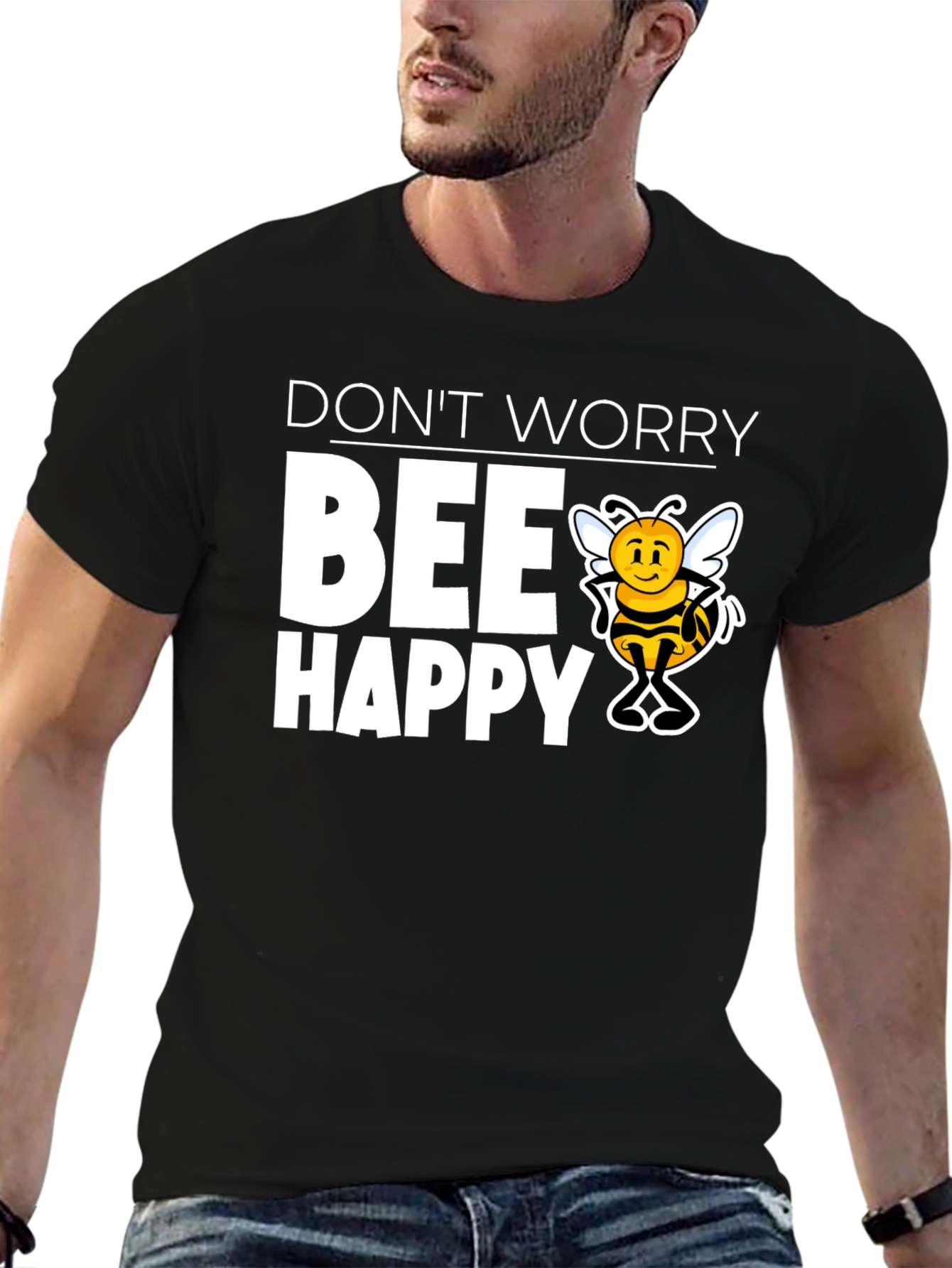 Dont Worry BEE Happy Graphic T-Shirt
