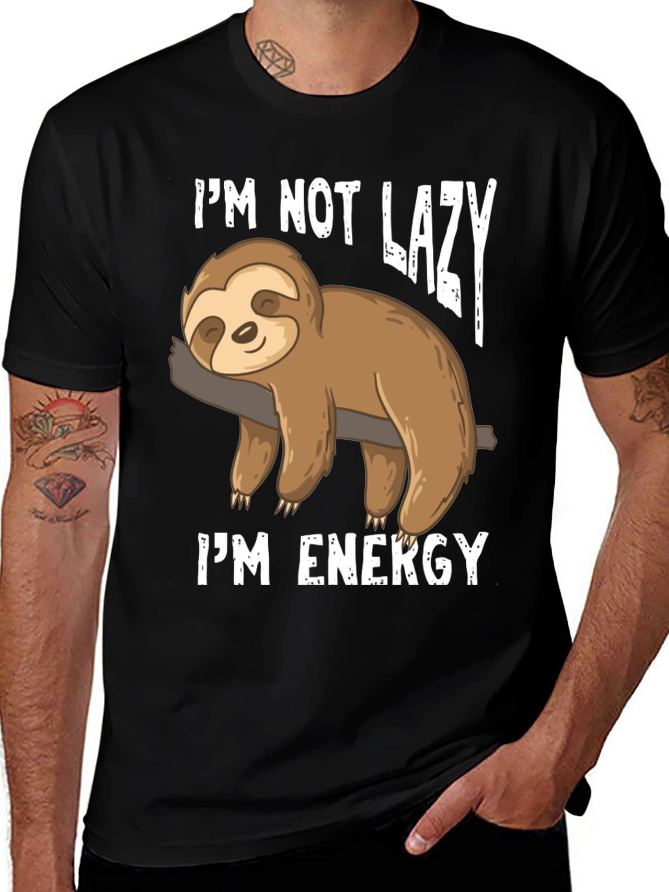 Funny Sloth Im Not Lazy Im Energy T-Shirt