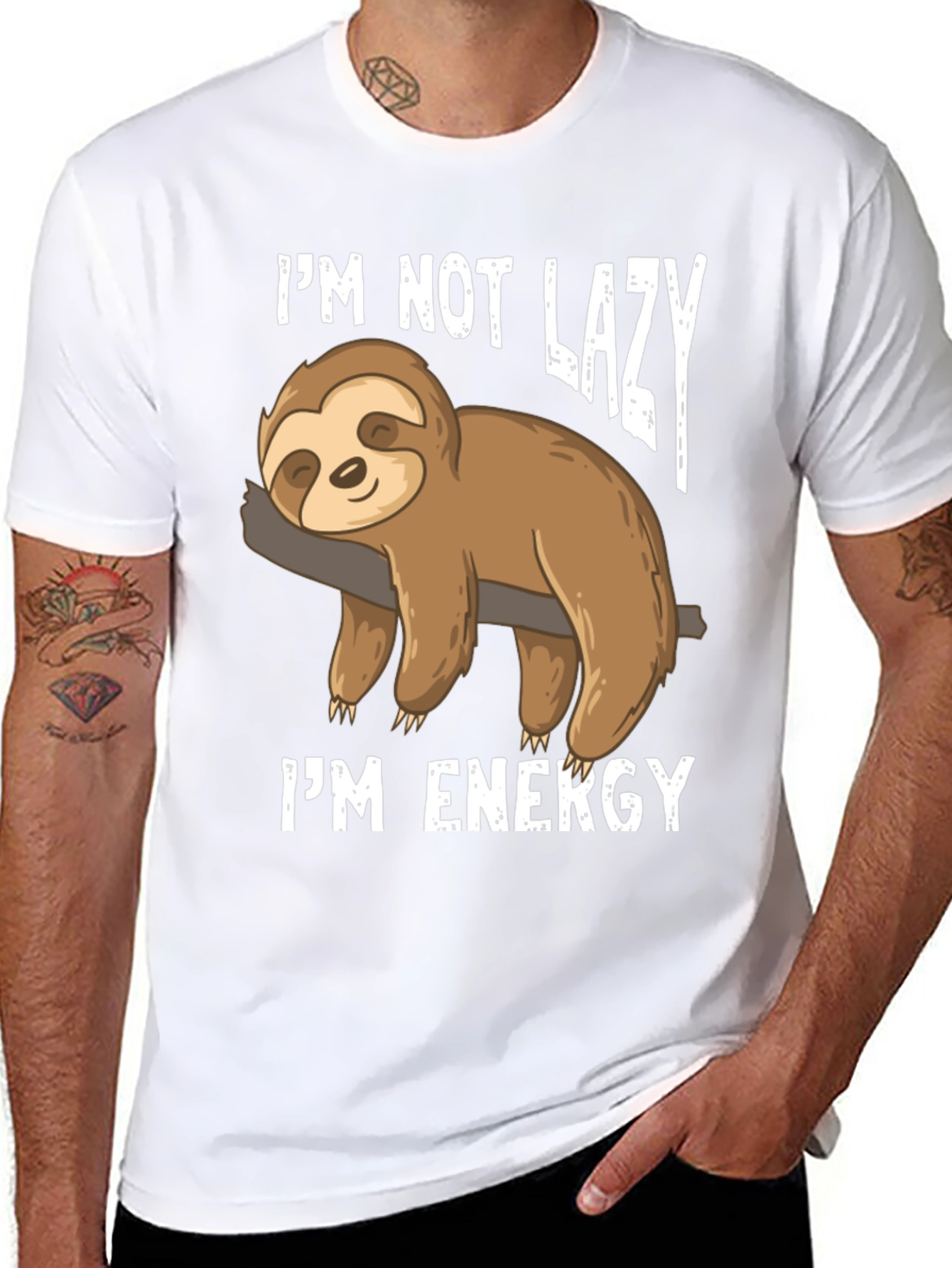 Funny Sloth Im Not Lazy Im Energy T-Shirt