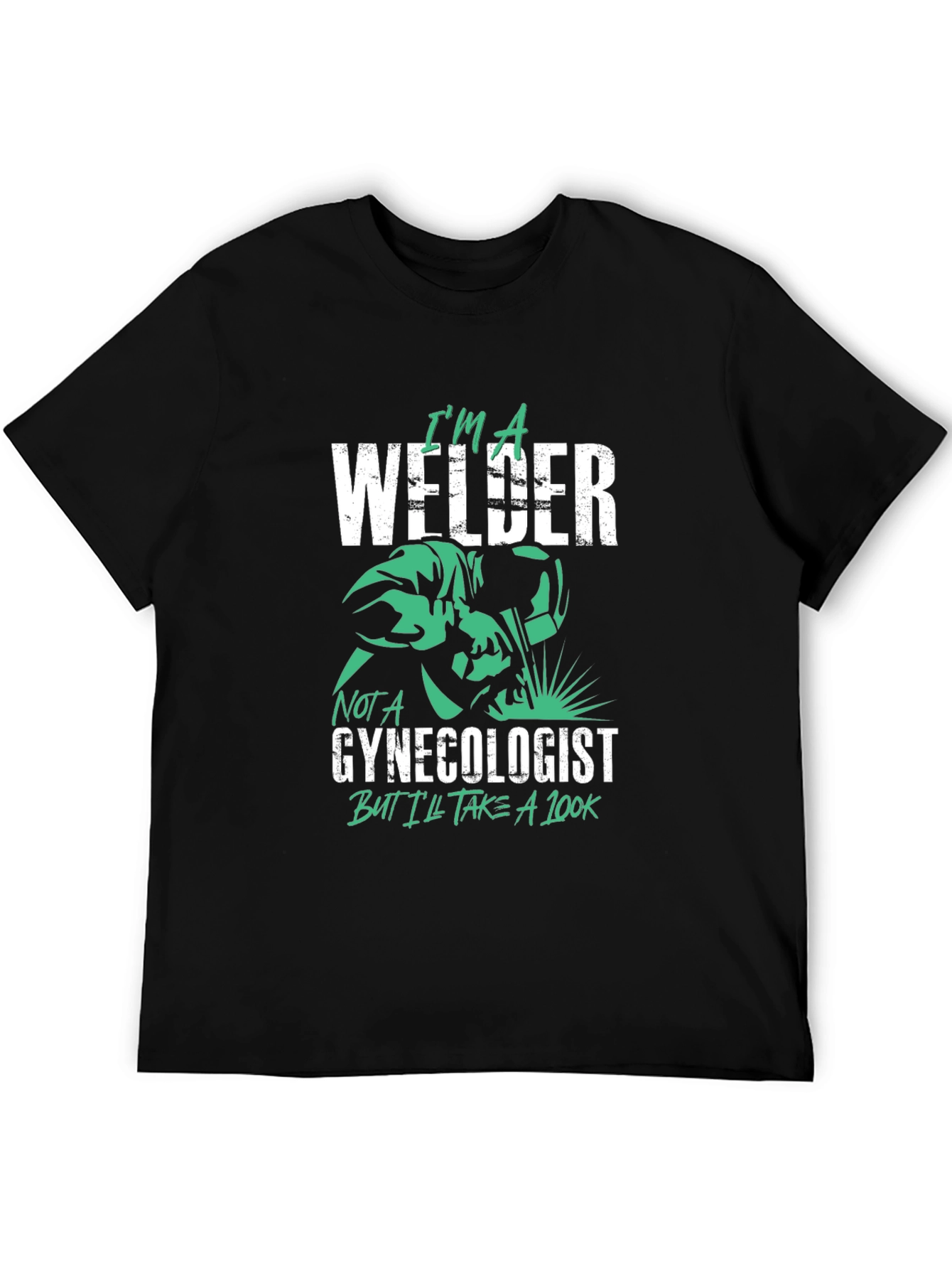 Welder Humor Graphic T-Shirt - Black