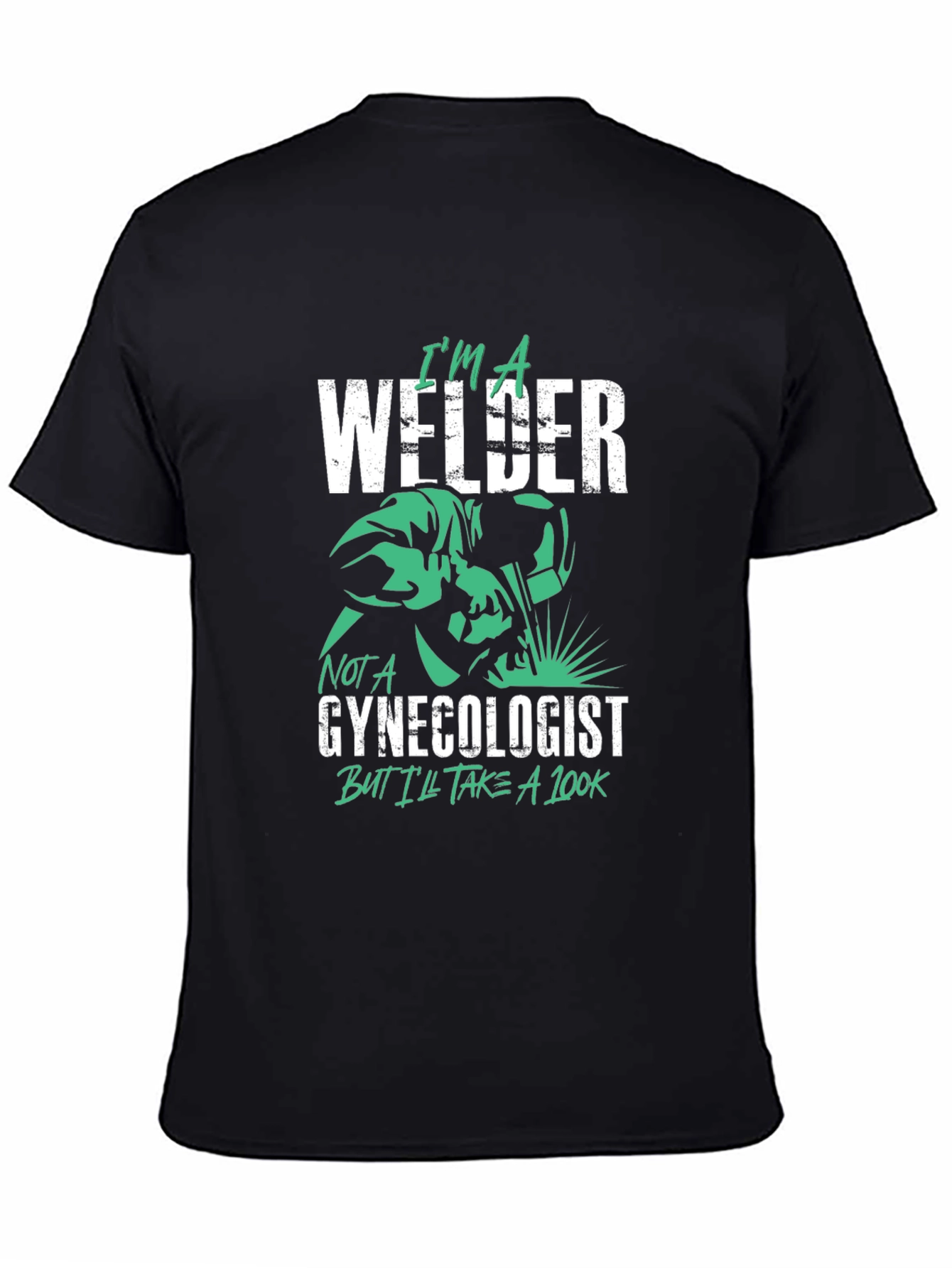 Welder Humor Graphic T-Shirt - Black