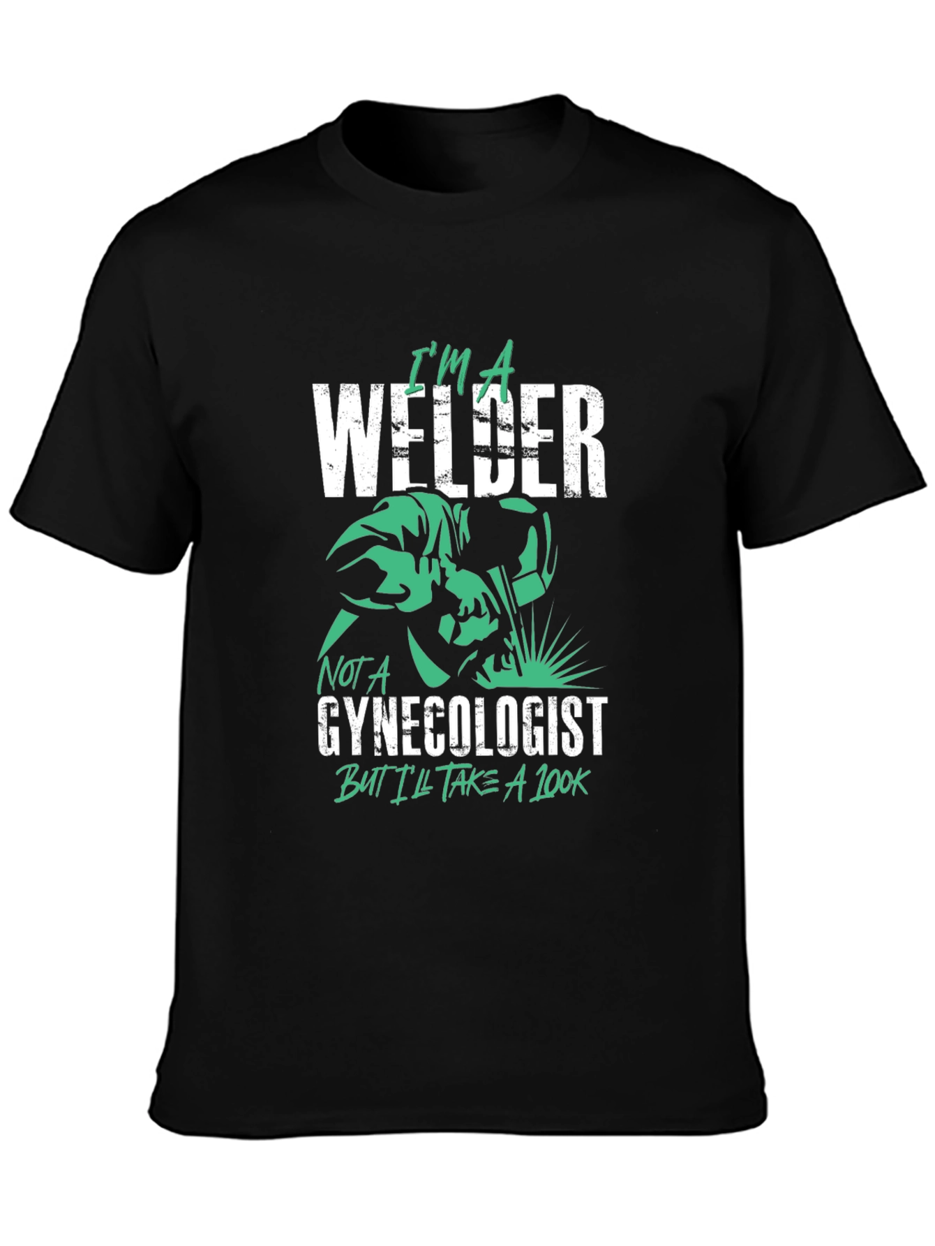 Welder Humor Graphic T-Shirt - Black