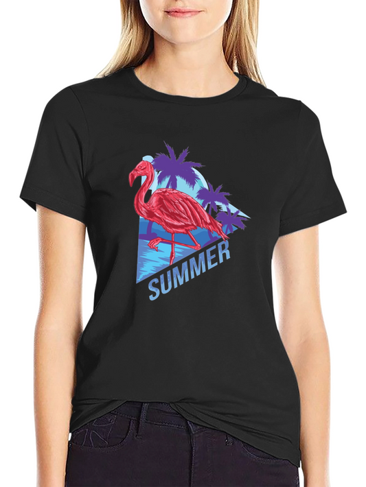 Summer Flamingo T-Shirt - Tropical Vibes