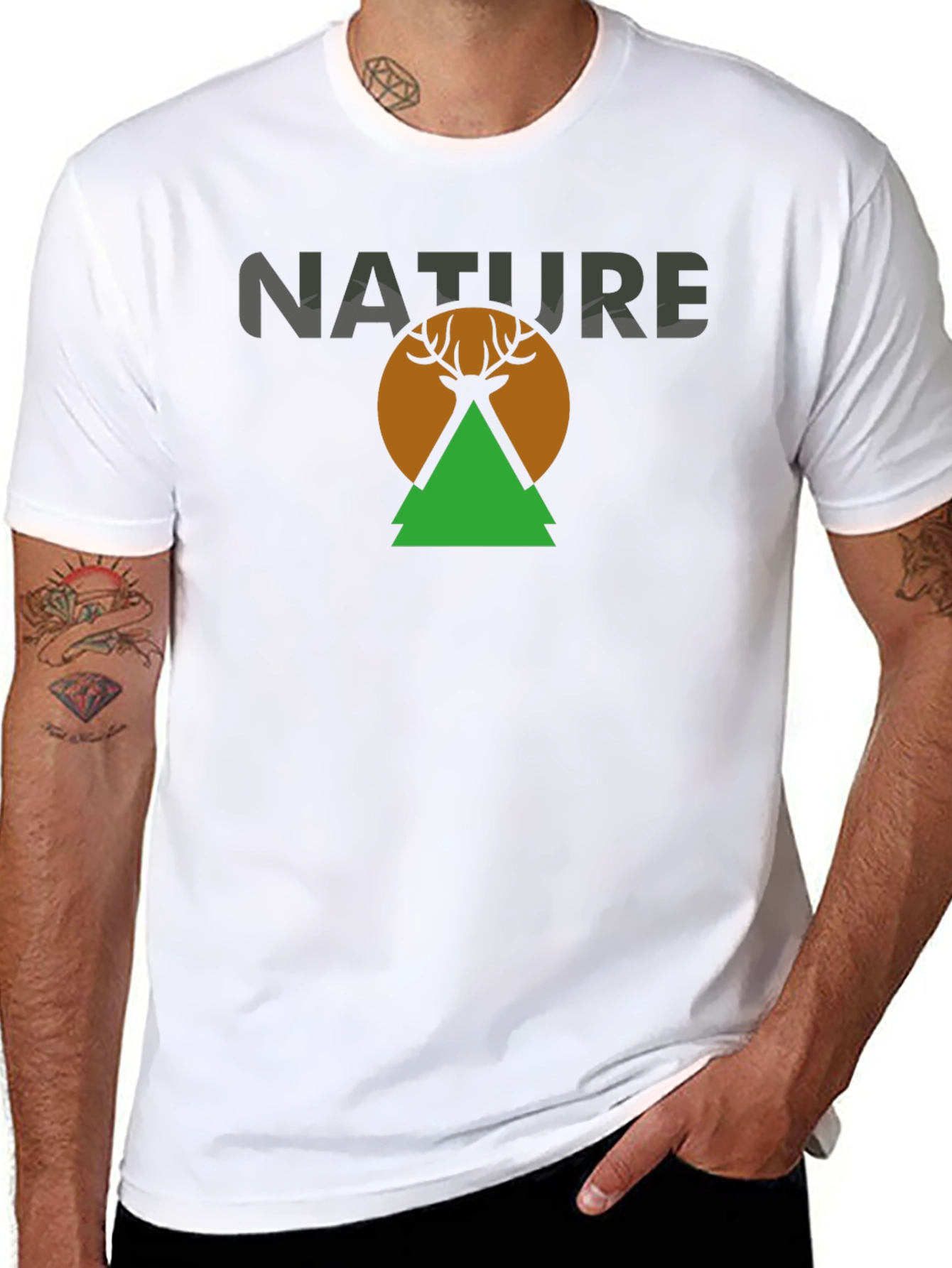 Nature Deer Graphic T-Shirt