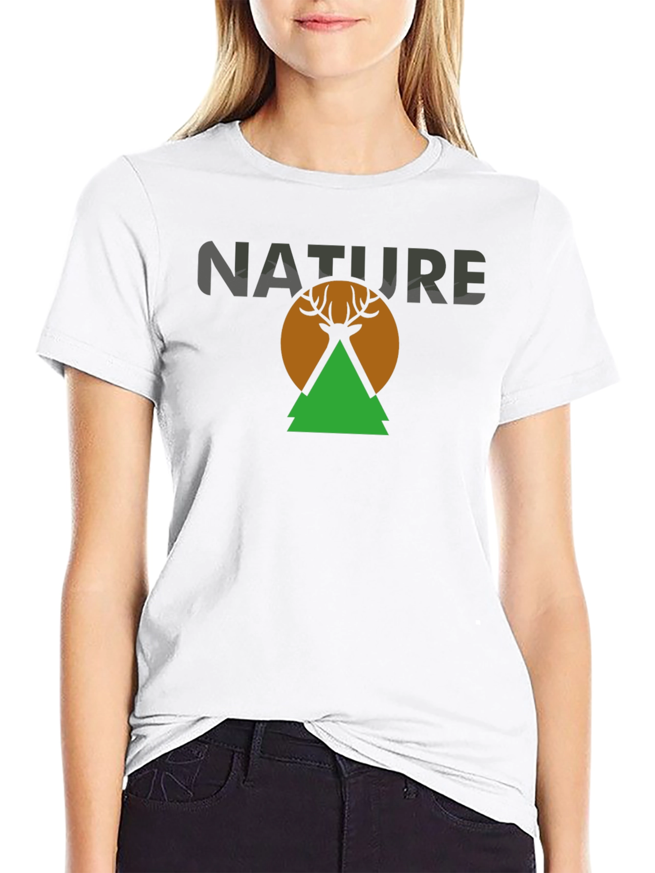 Nature Deer Graphic T-Shirt