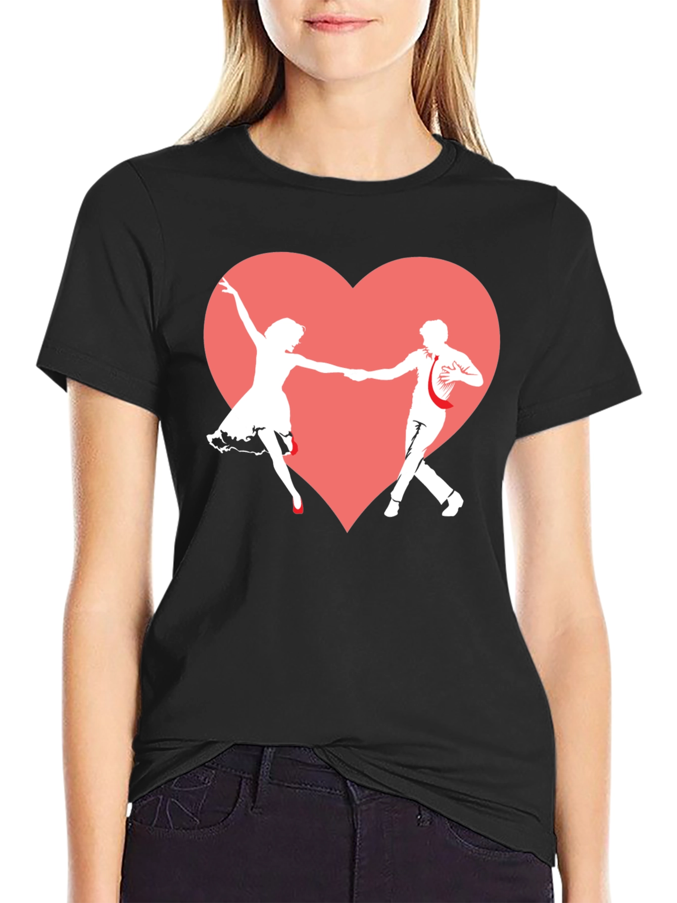 Dancing Heart Graphic T-Shirt - Rockabilly Love