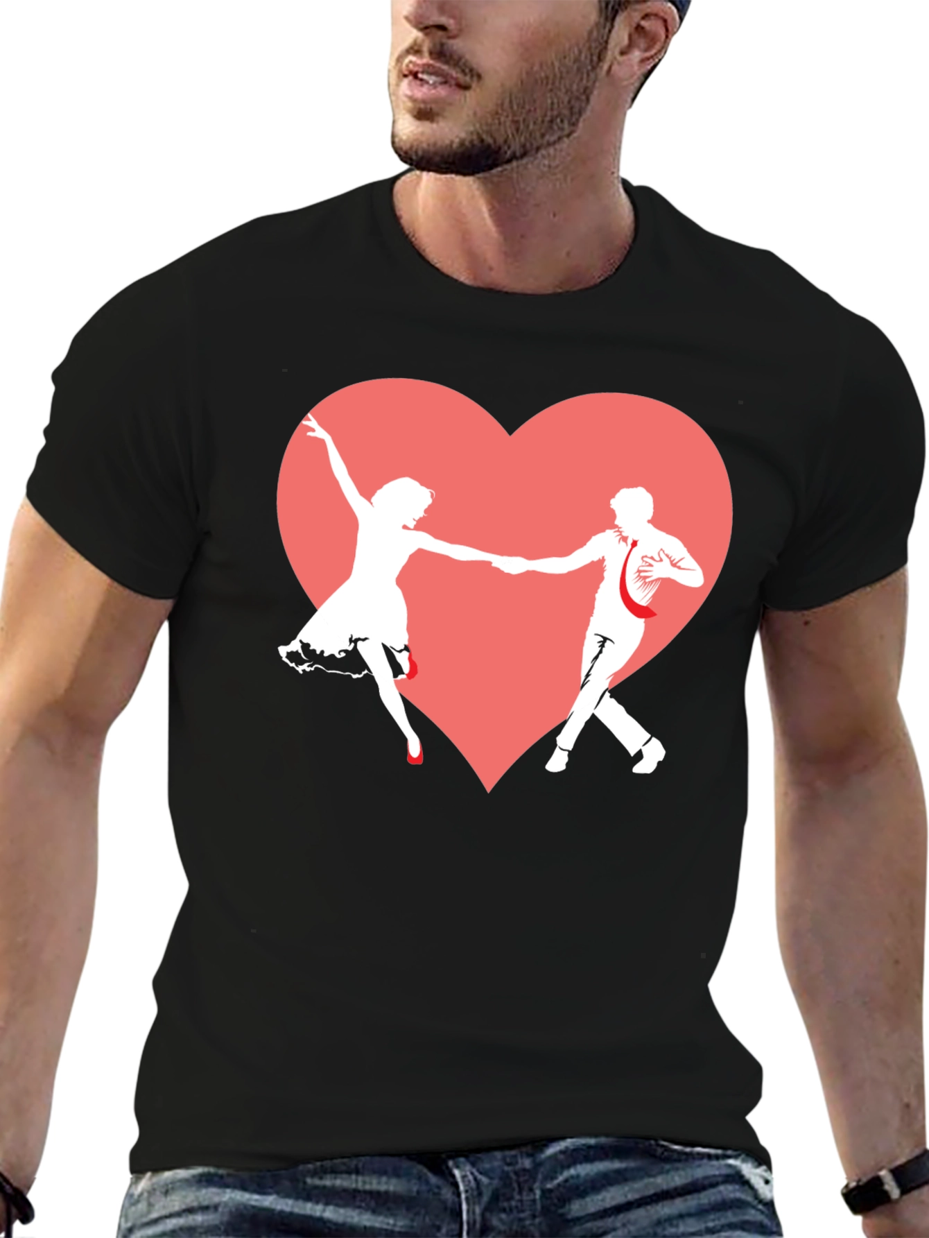 Dancing Heart Graphic T-Shirt - Rockabilly Love