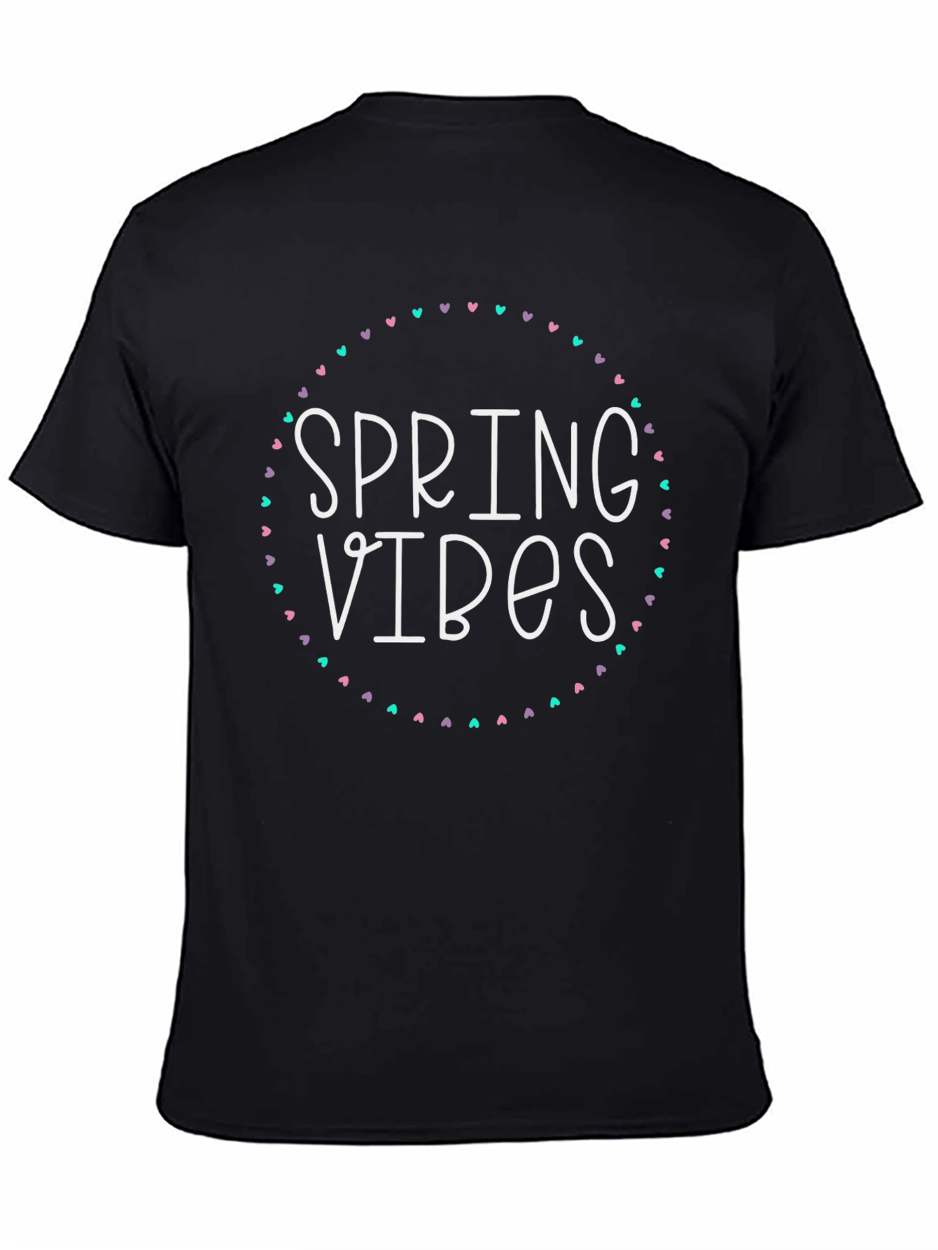 Spring Vibes Graphic T-Shirt - Black