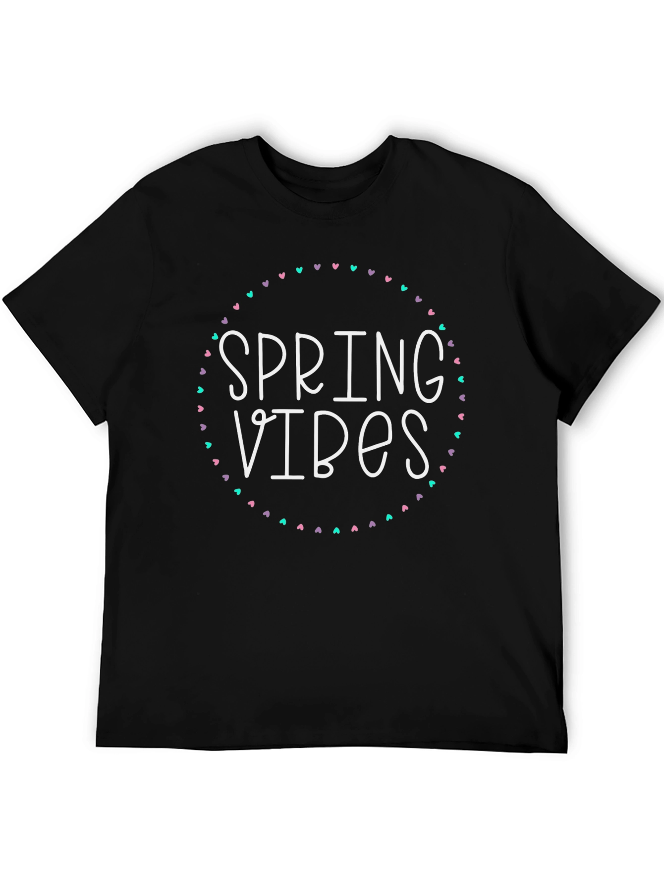 Spring Vibes Graphic T-Shirt - Black