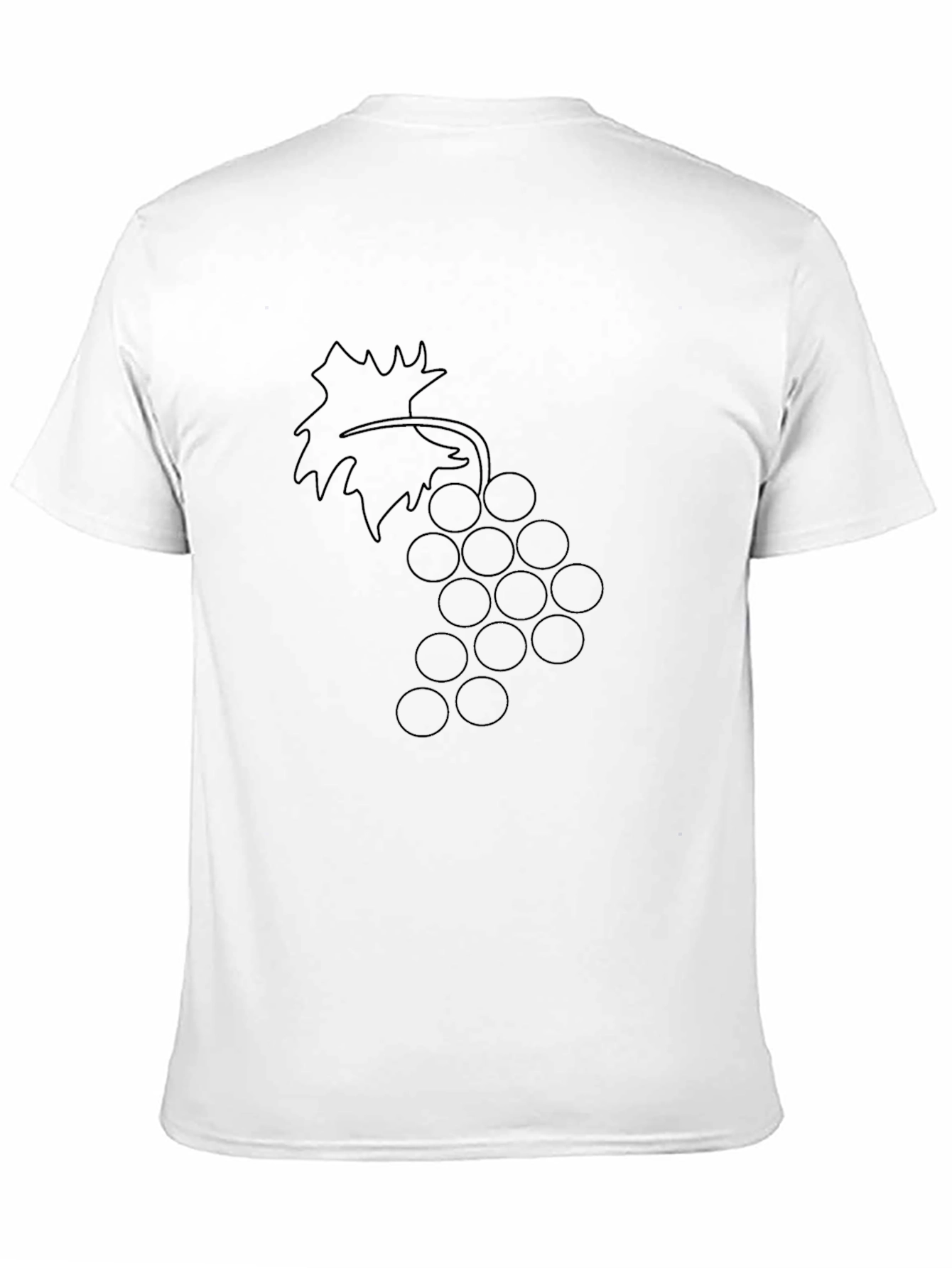 Grapes Outline Black T-Shirt