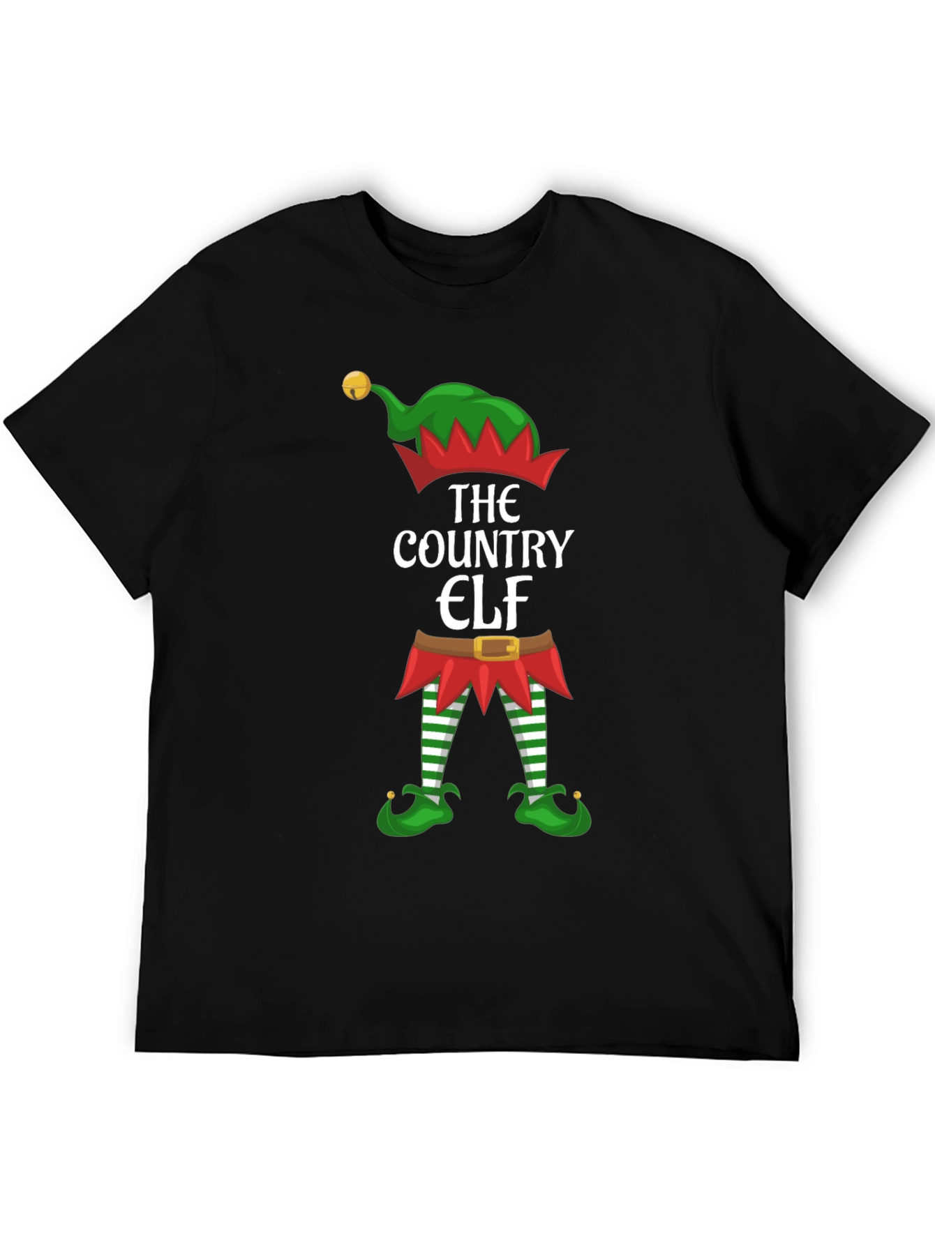 Country Elf Christmas T-Shirt Holiday Tee
