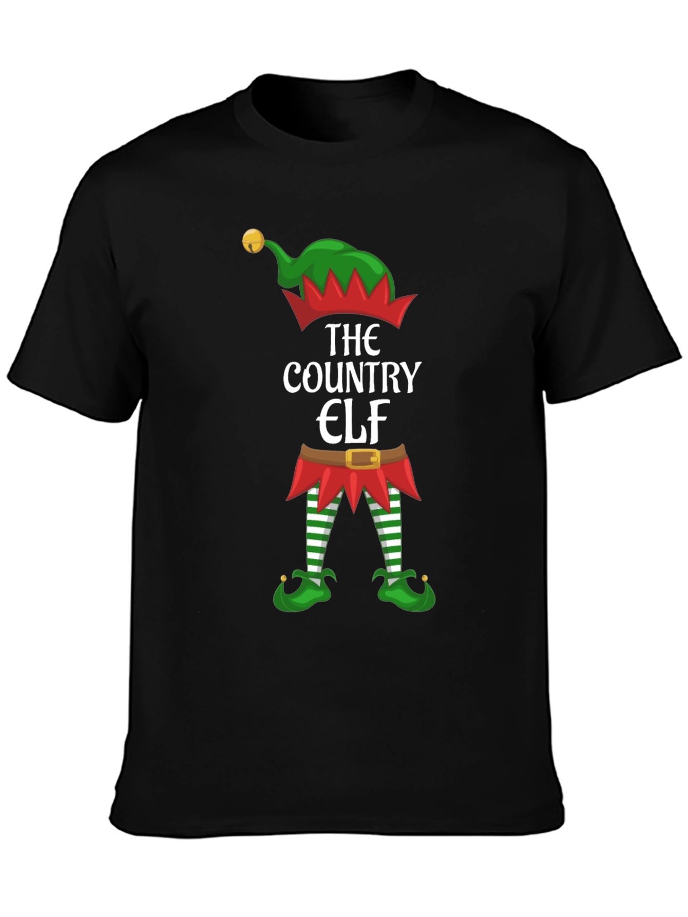 Country Elf Christmas T-Shirt Holiday Tee